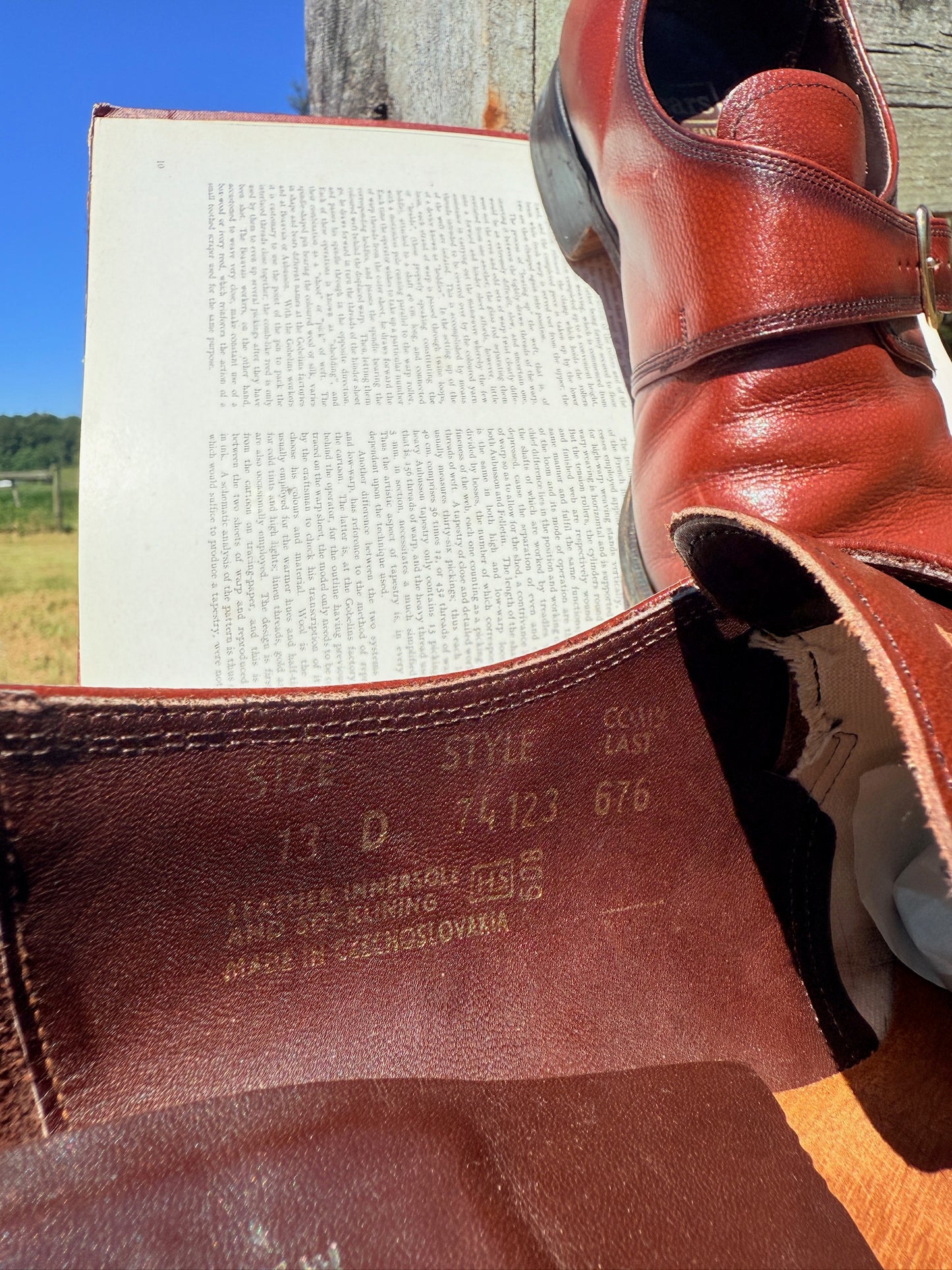 Vintage 1970s Sears Brown Leather Monk Strap Dress Shoes | Men’s 13