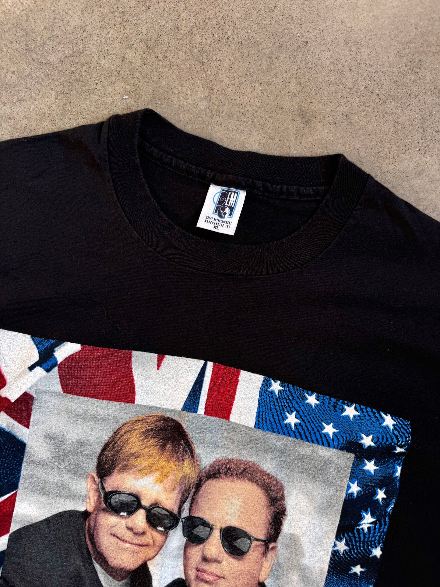 Vintage 1994 Elton John & Billy Joel Black Concert Tee | XL