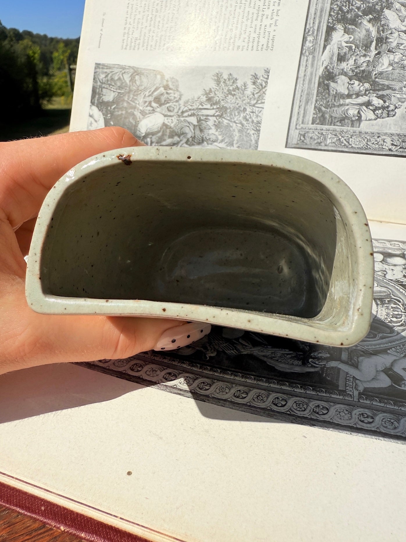 Vintage 1970s Ceramic Floral Pattern Wall Pocket