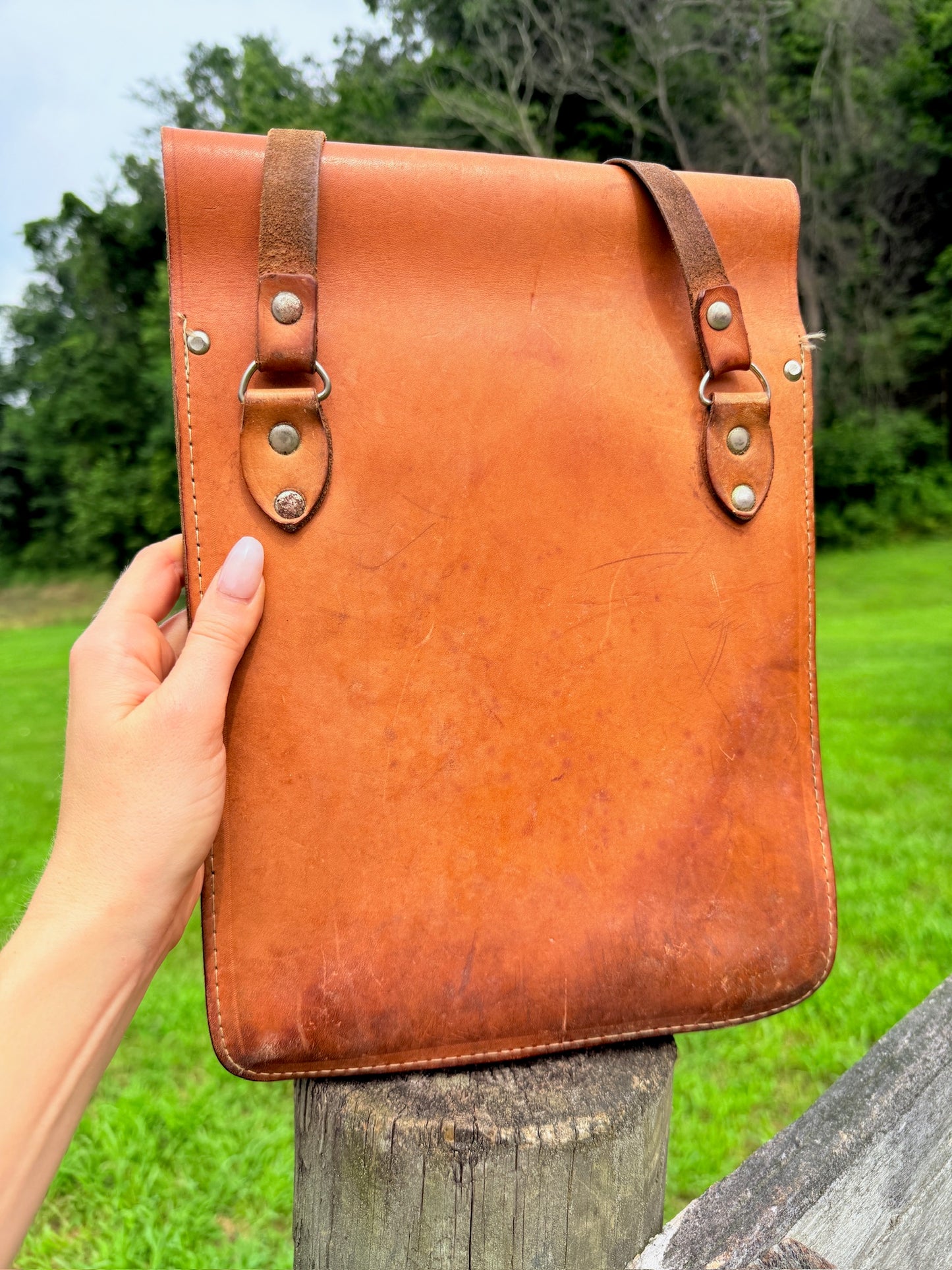 Vintage 1940s WW2 Polish Military Officer Field Map Bag