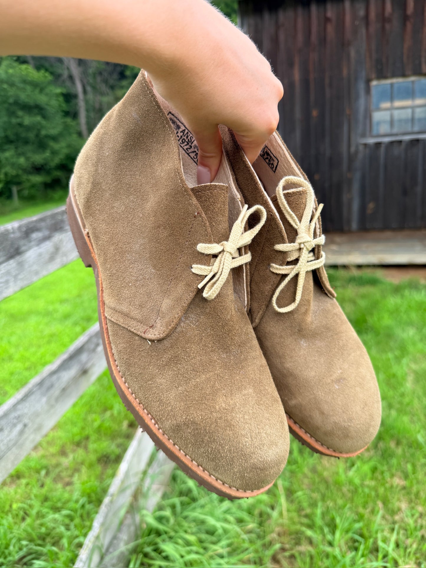Vintage 1970s Iron Age Suede Leather Lace-Up Ankle Boots | Men’s 9.5