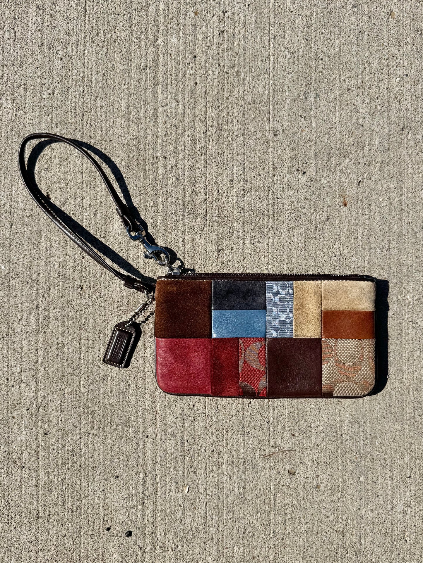 2000s Coach Signature Patchwork Wristlet Wallet