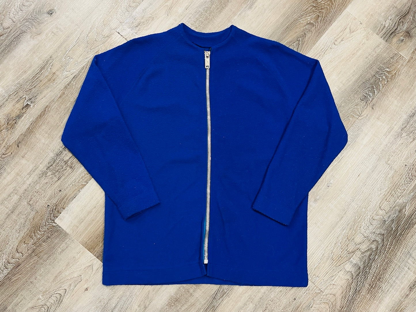 Vintage 1980s Blue Fleece Zip-Up Lightweight Jacket | L/XL