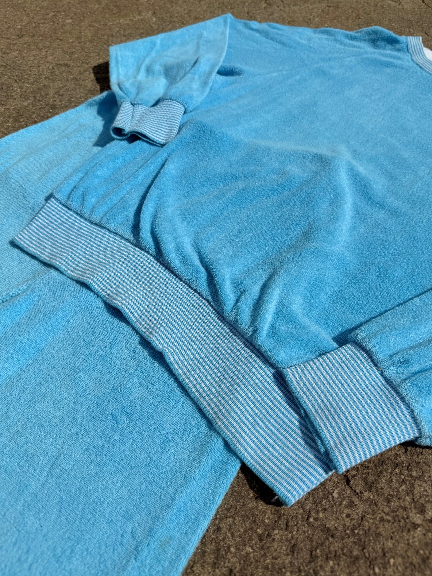Vintage Izod Lacoste Baby Blue Terrycloth Jogger Set | Medium
