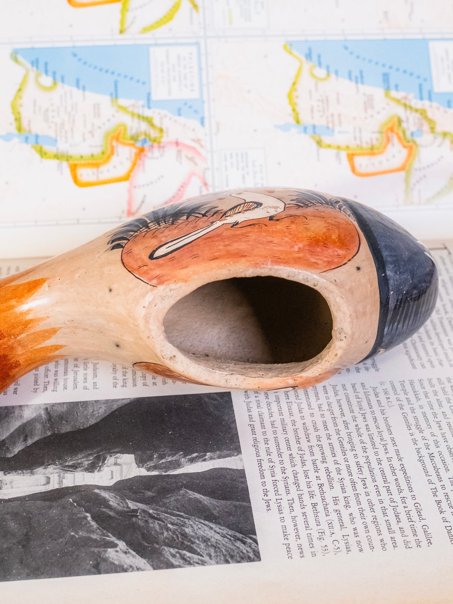 Vintage 1950s Ceramic Hand-Painted Mexican Tonala Folk Art Fish