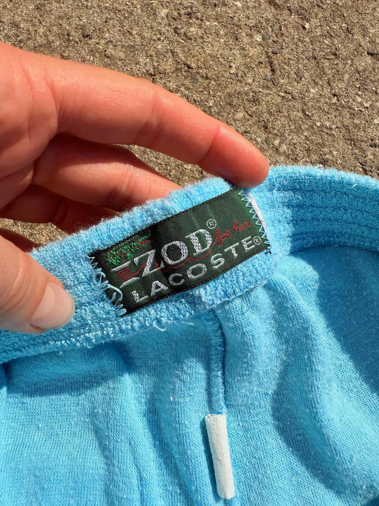 Vintage Izod Lacoste Baby Blue Terrycloth Jogger Set | Medium