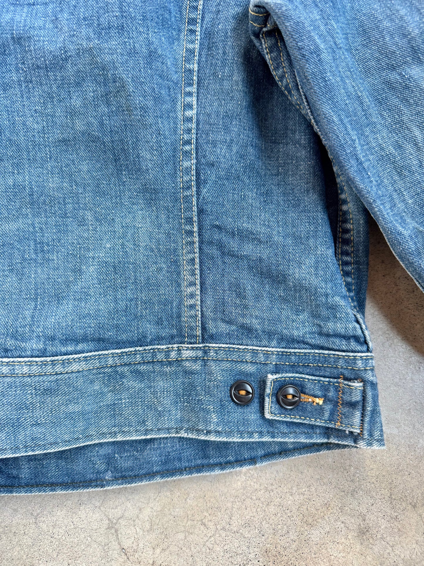 Vintage 1970s Lee Riders 101-J Sanforized Denim Jacket | Large