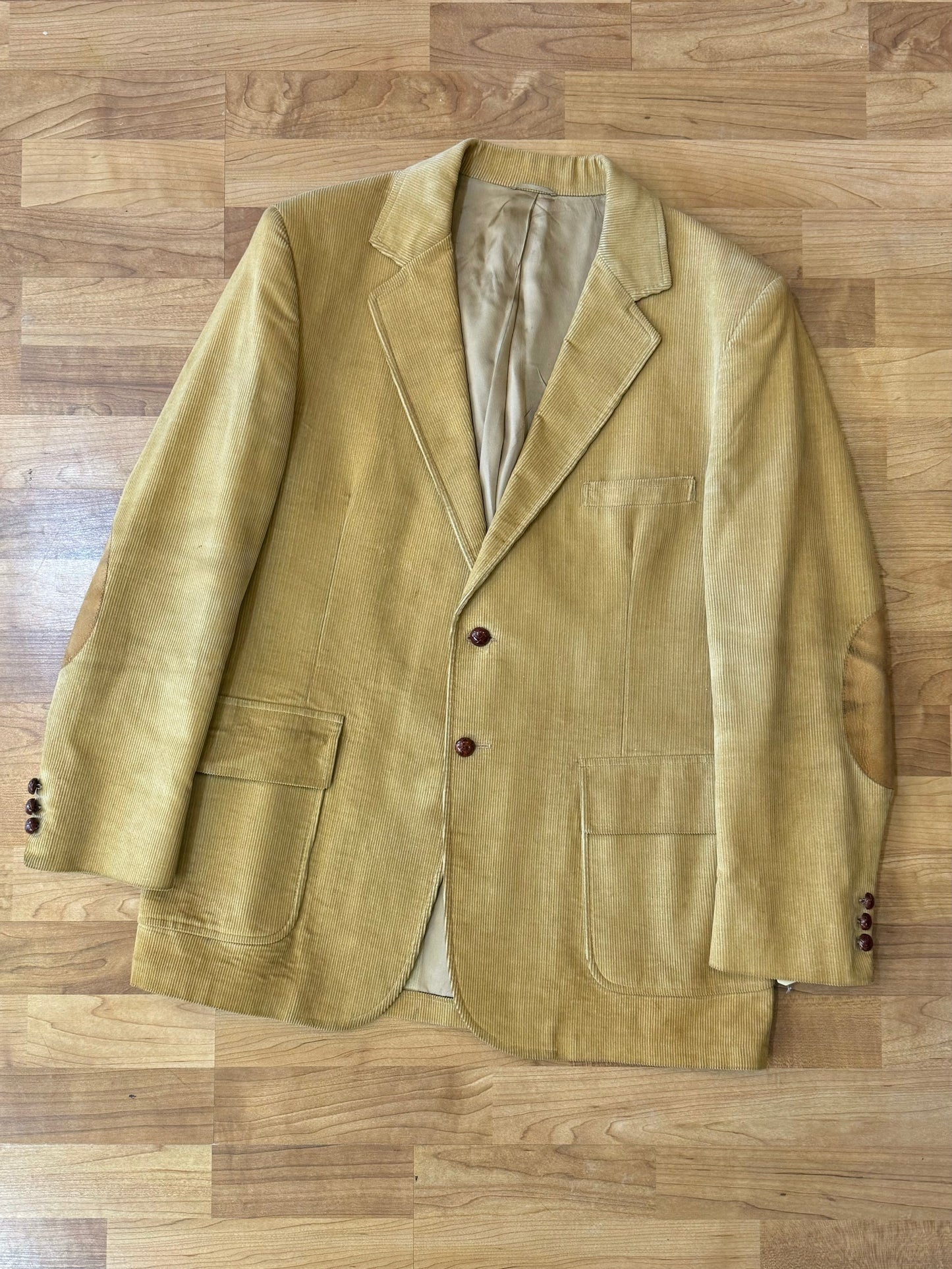 Vintage 1960s Kirven’s Tan Corduroy Blazer | 44R