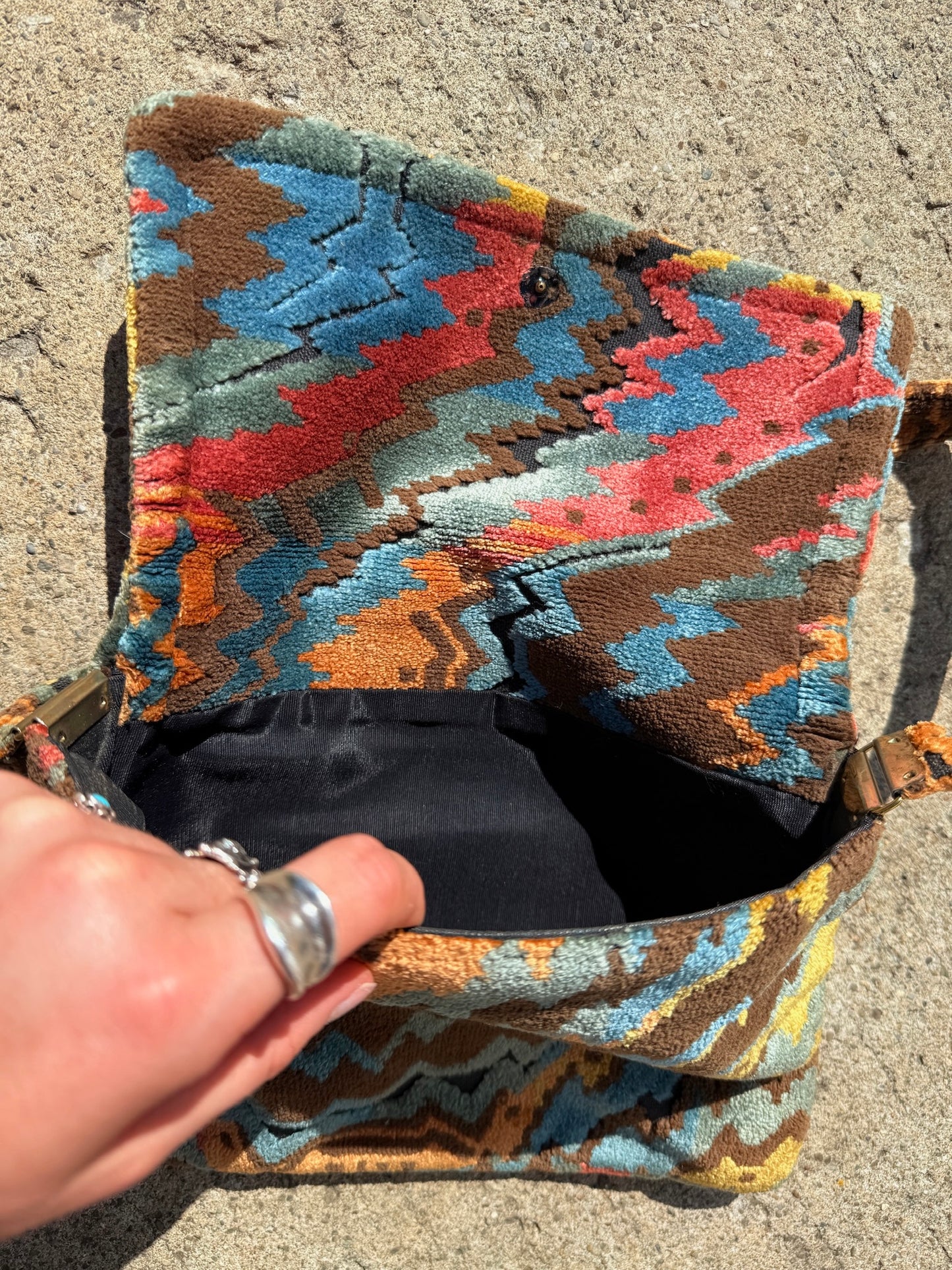 Vintage 1980s Southwestern Tapestry Shoulder Bag