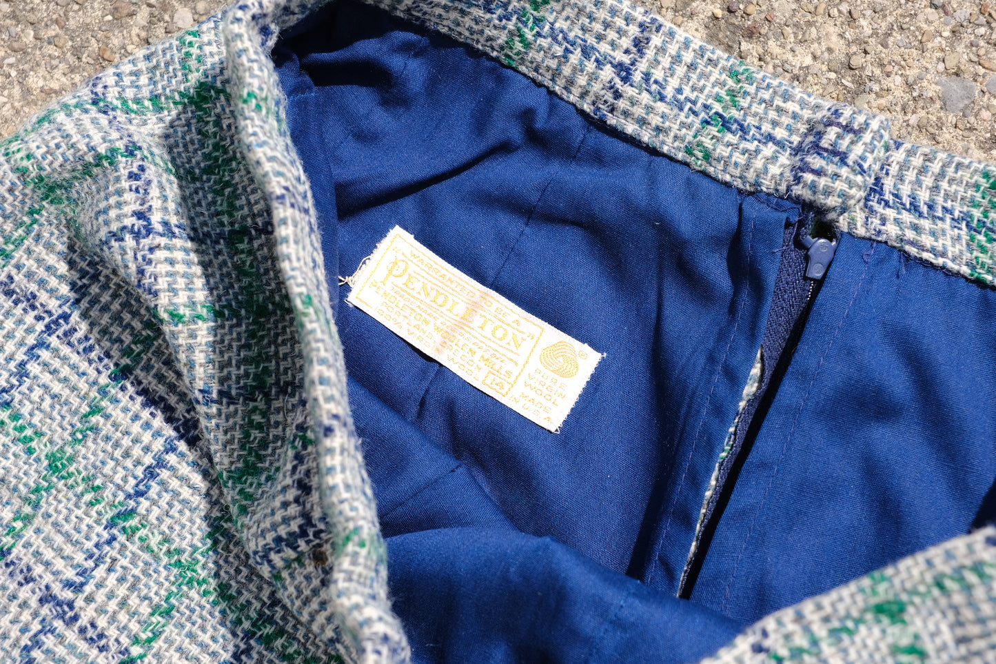 Vintage 1970s Pendleton Plaid Wool Wide Leg Pants | Waist 29”