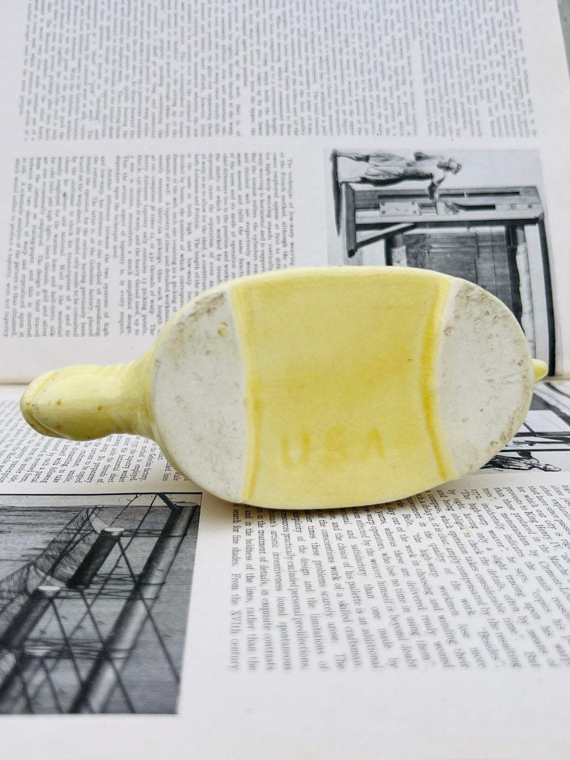 Vintage 1950s Yellow Ceramic Turtle Planter