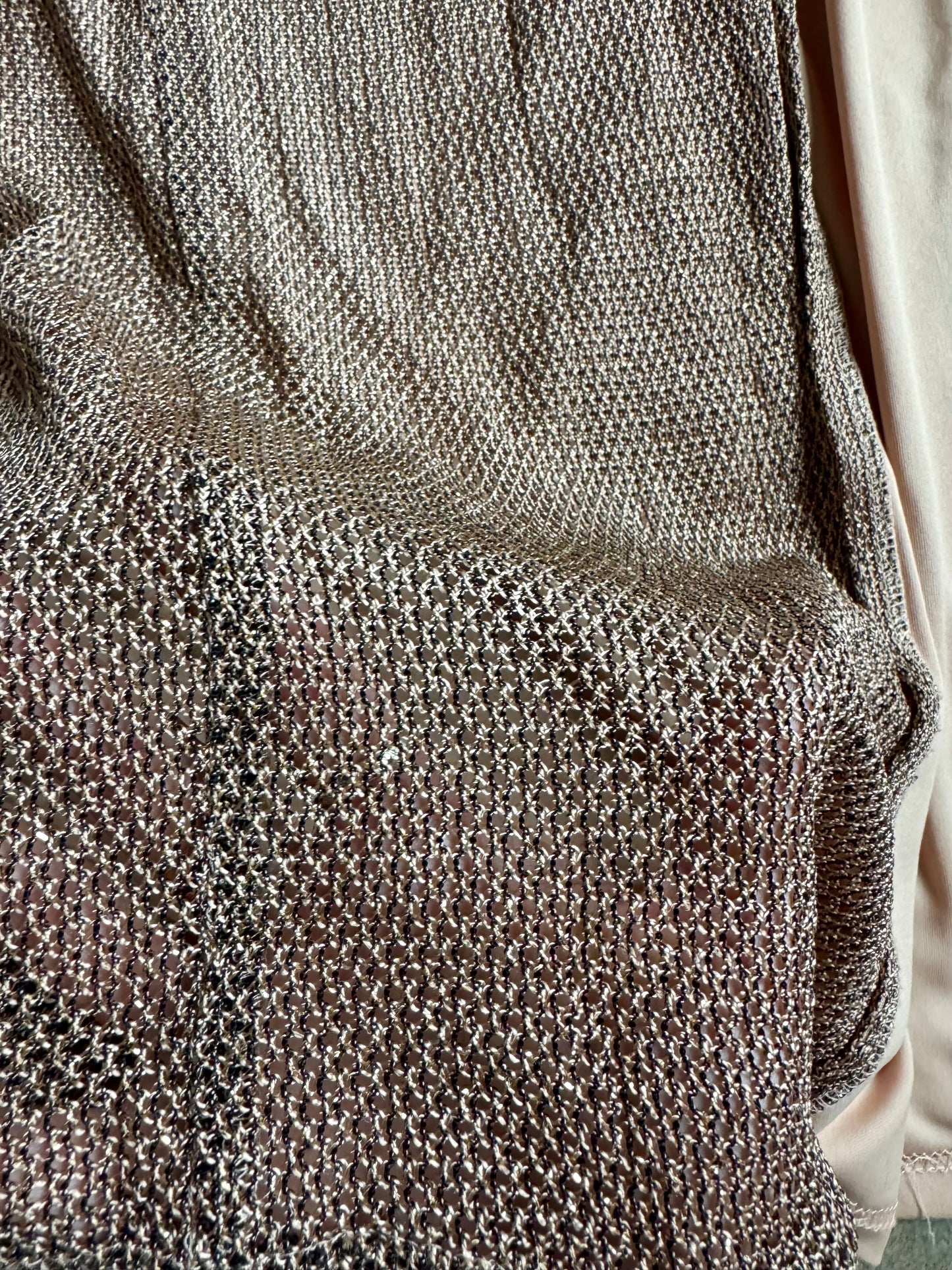 Vintage 1990s Onyx Nite Gold Metallic Side Slit Evening Gown | M/L