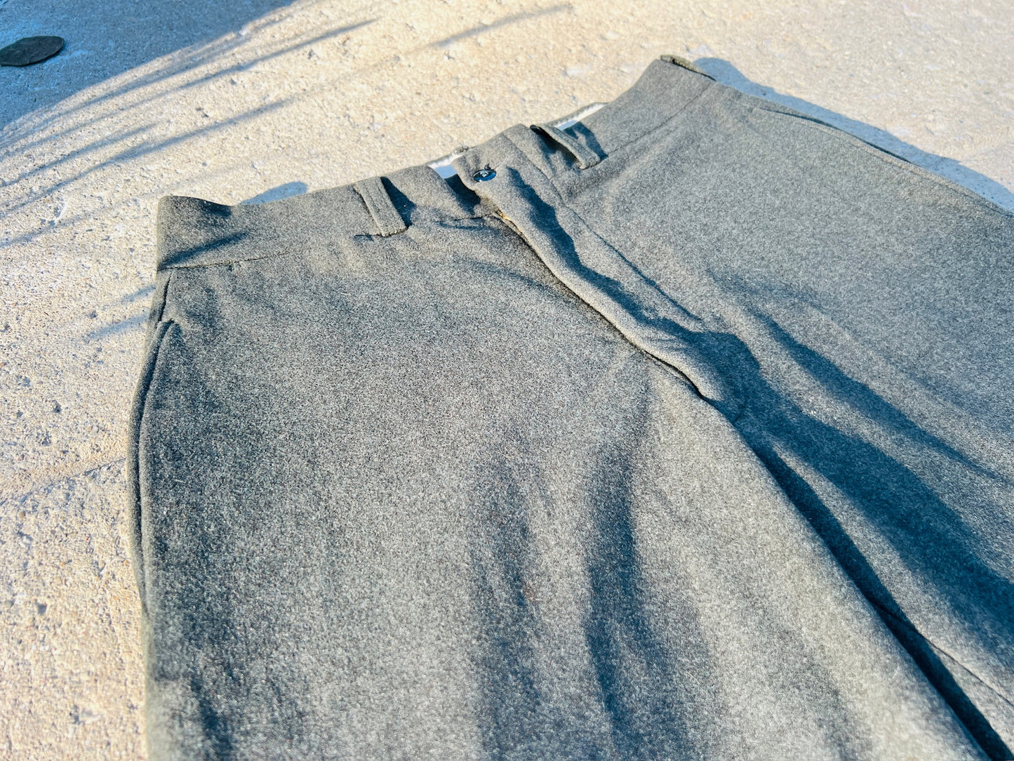 Vintage 1940s/50s Military Wool Trousers | Waist 30”