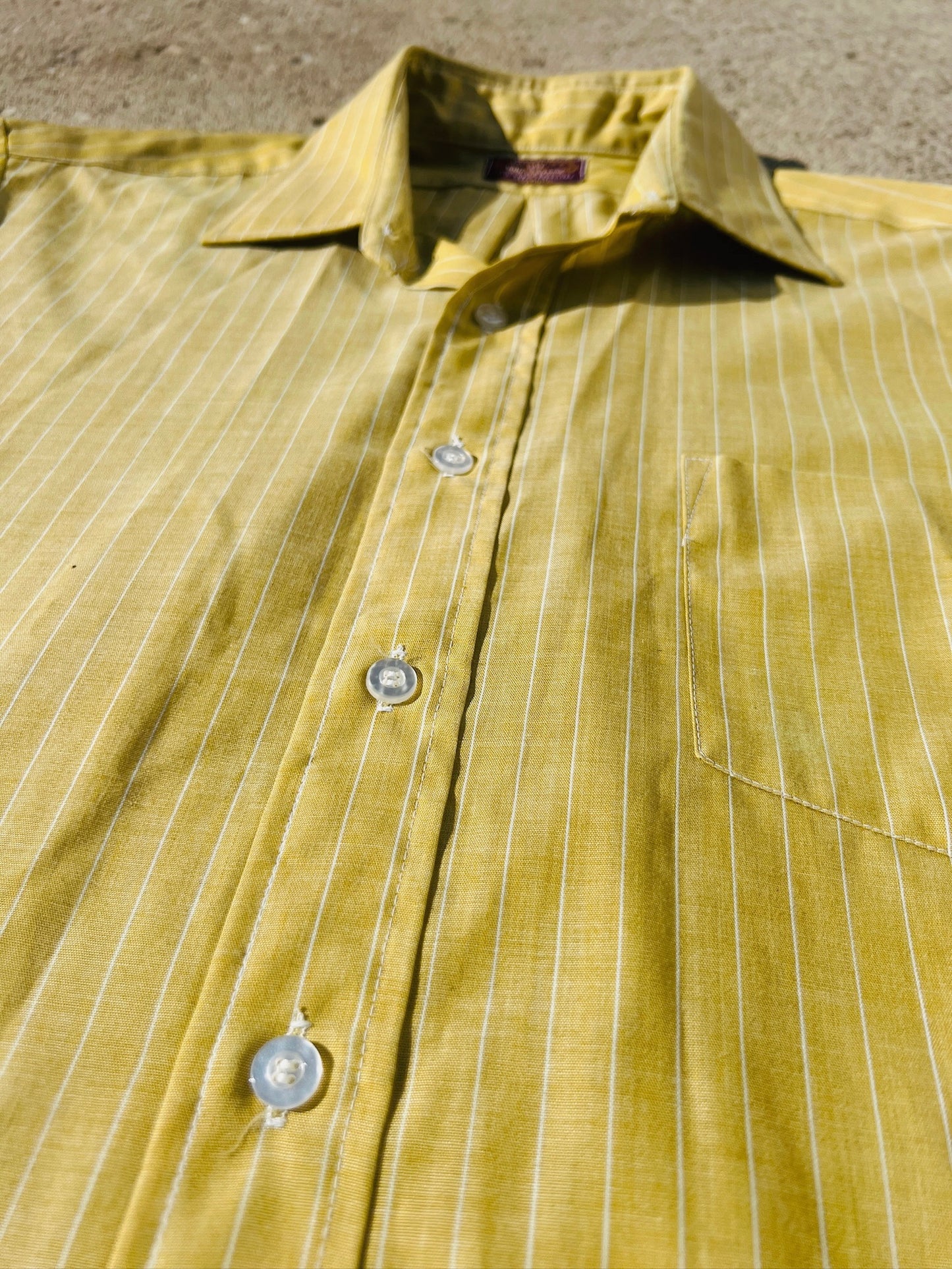 Vintage Van Heusen Striped Dress Shirt | Large