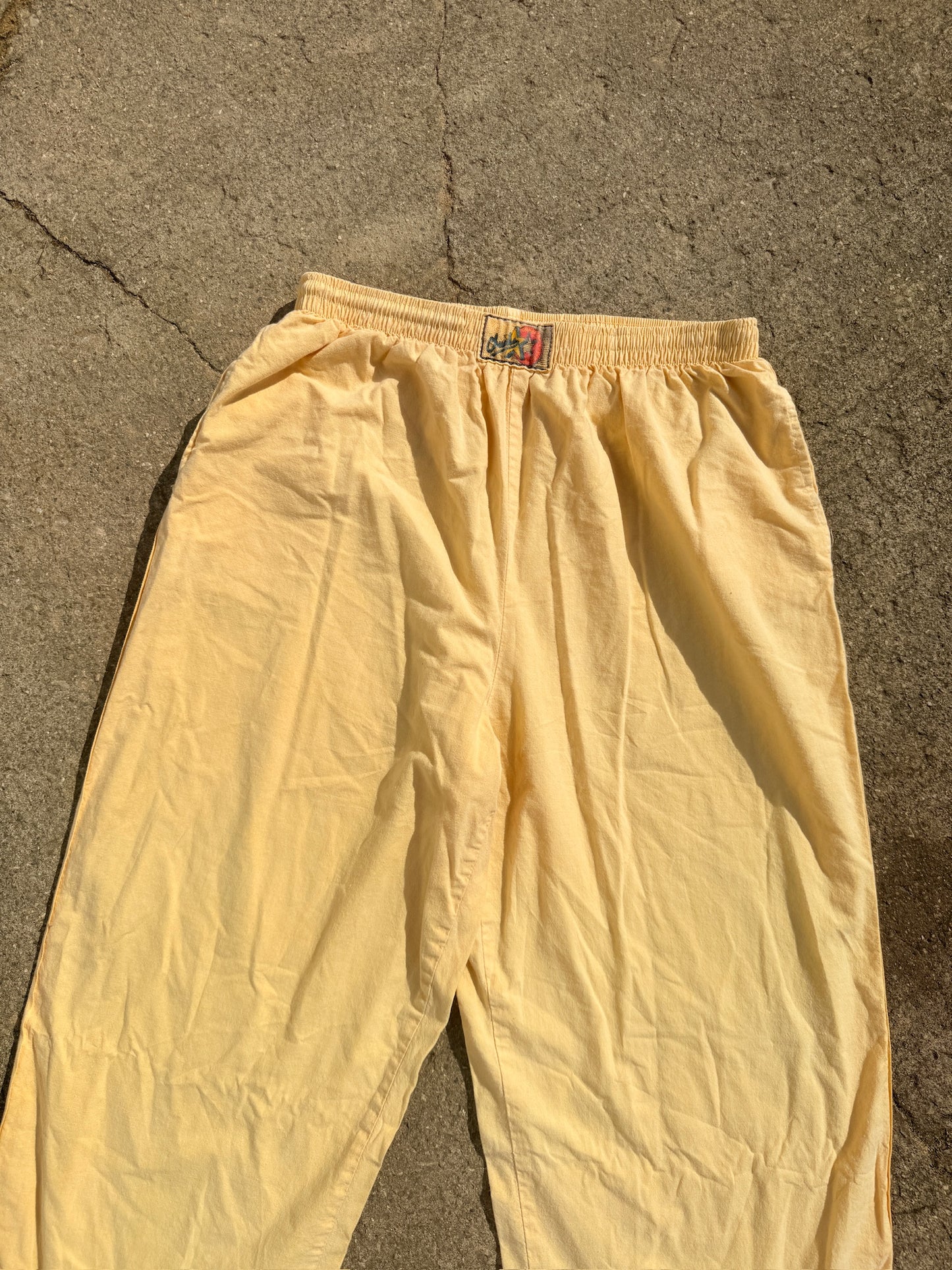 Vintage Converse "Chucks" Yellow Cotton Joggers | XL