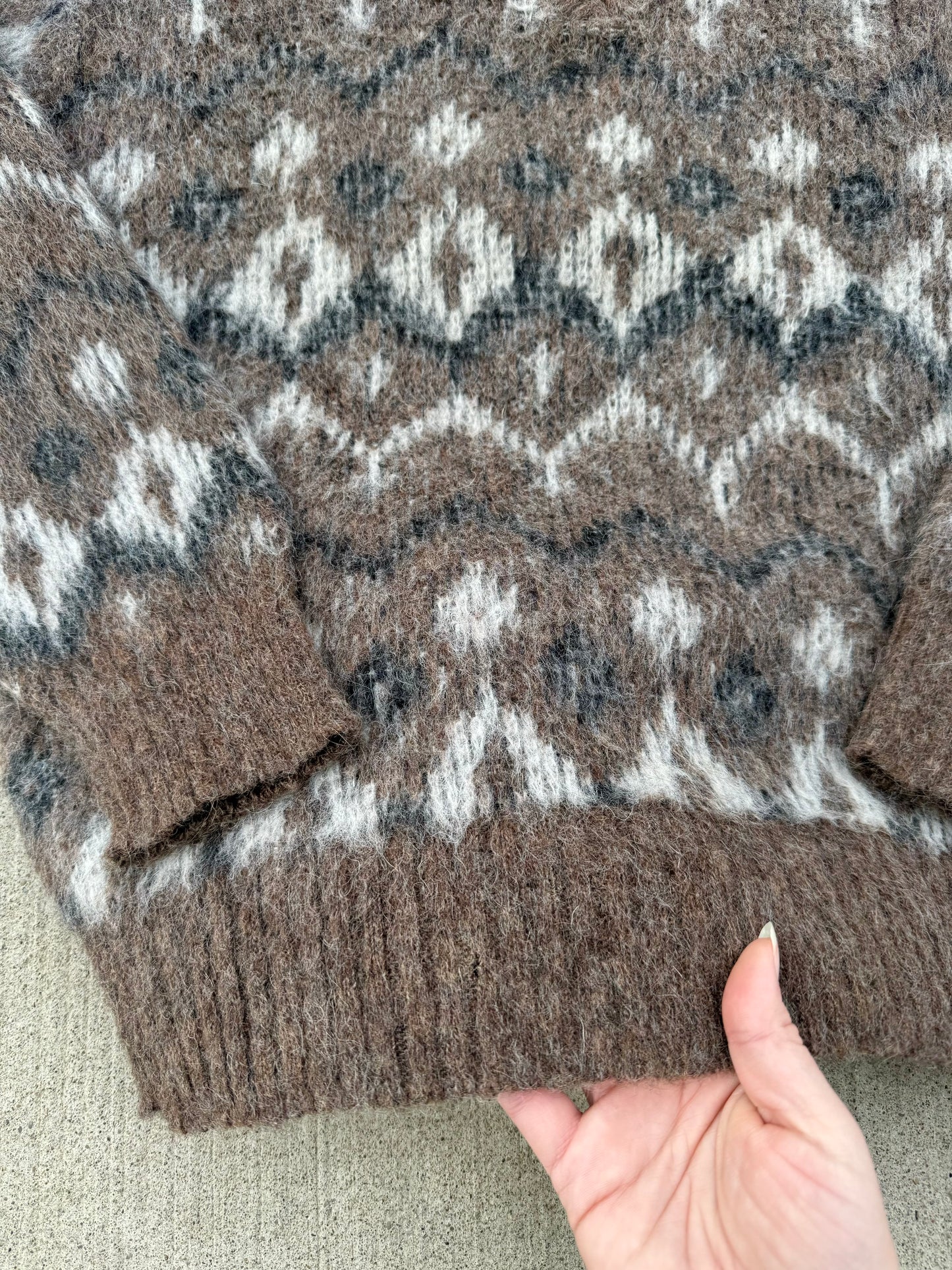 Vintage 1960s Ardleigh Mohair Wool V-Neck Sweater | M/L