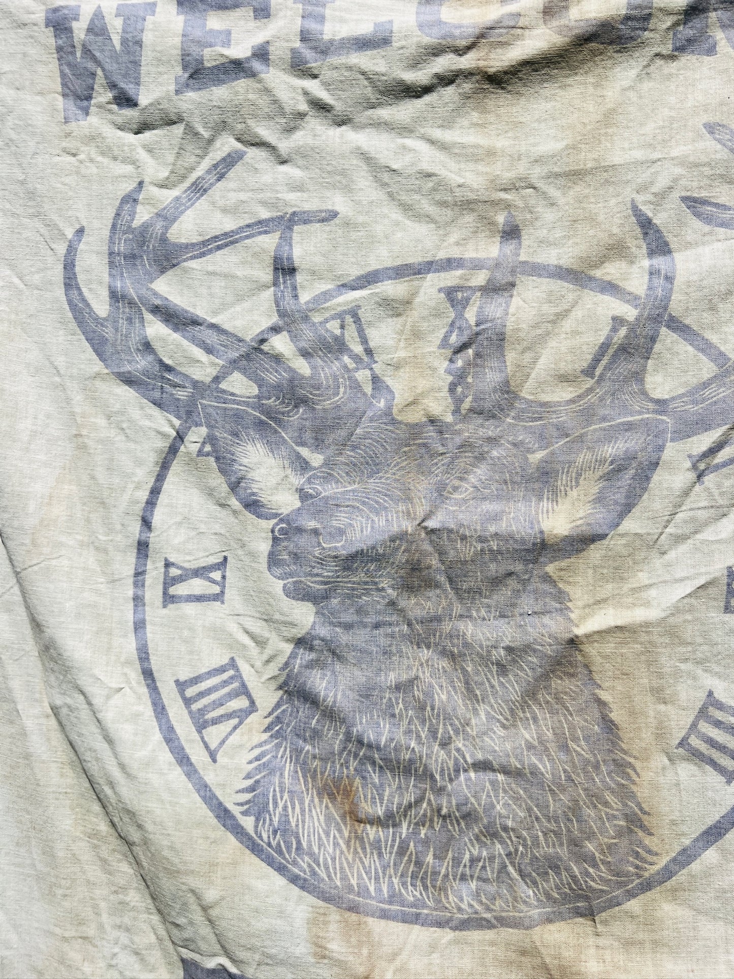 Vintage 1930s Welcome Elks Distressed Banner