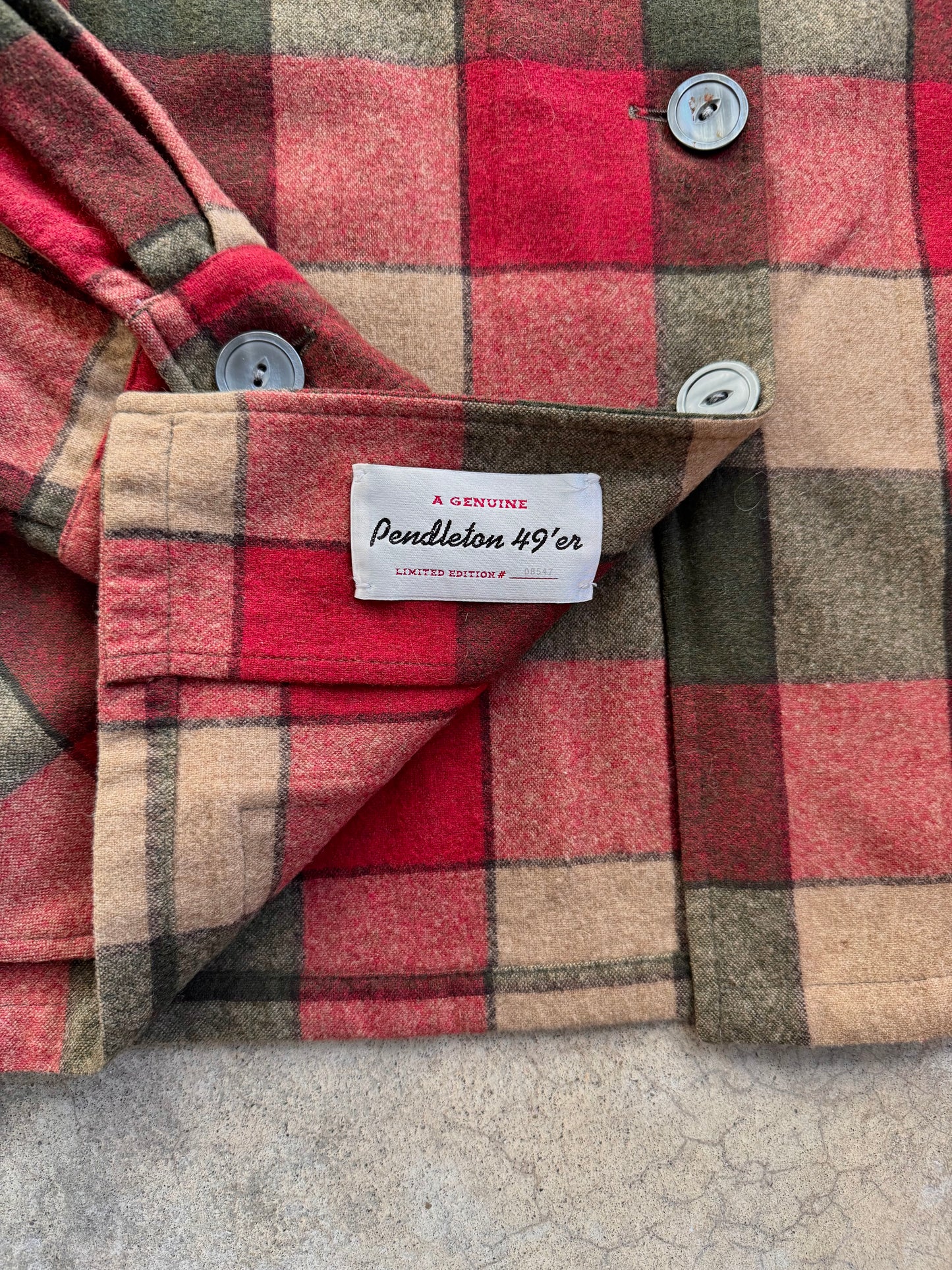 Pendleton Red & Green Plaid 49’er Limited Edition Jacket | XL
