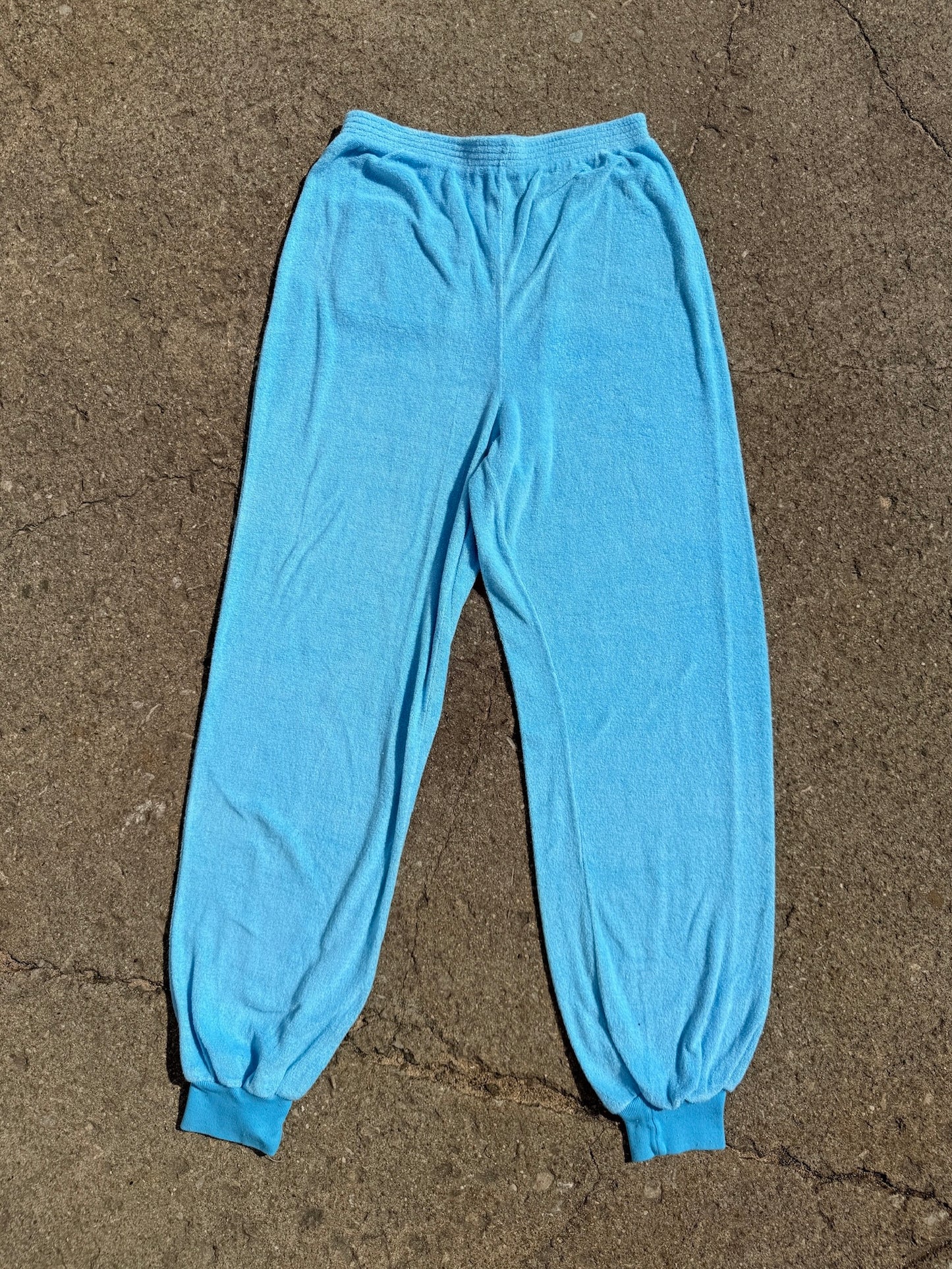 Vintage Izod Lacoste Baby Blue Terrycloth Jogger Set | Medium