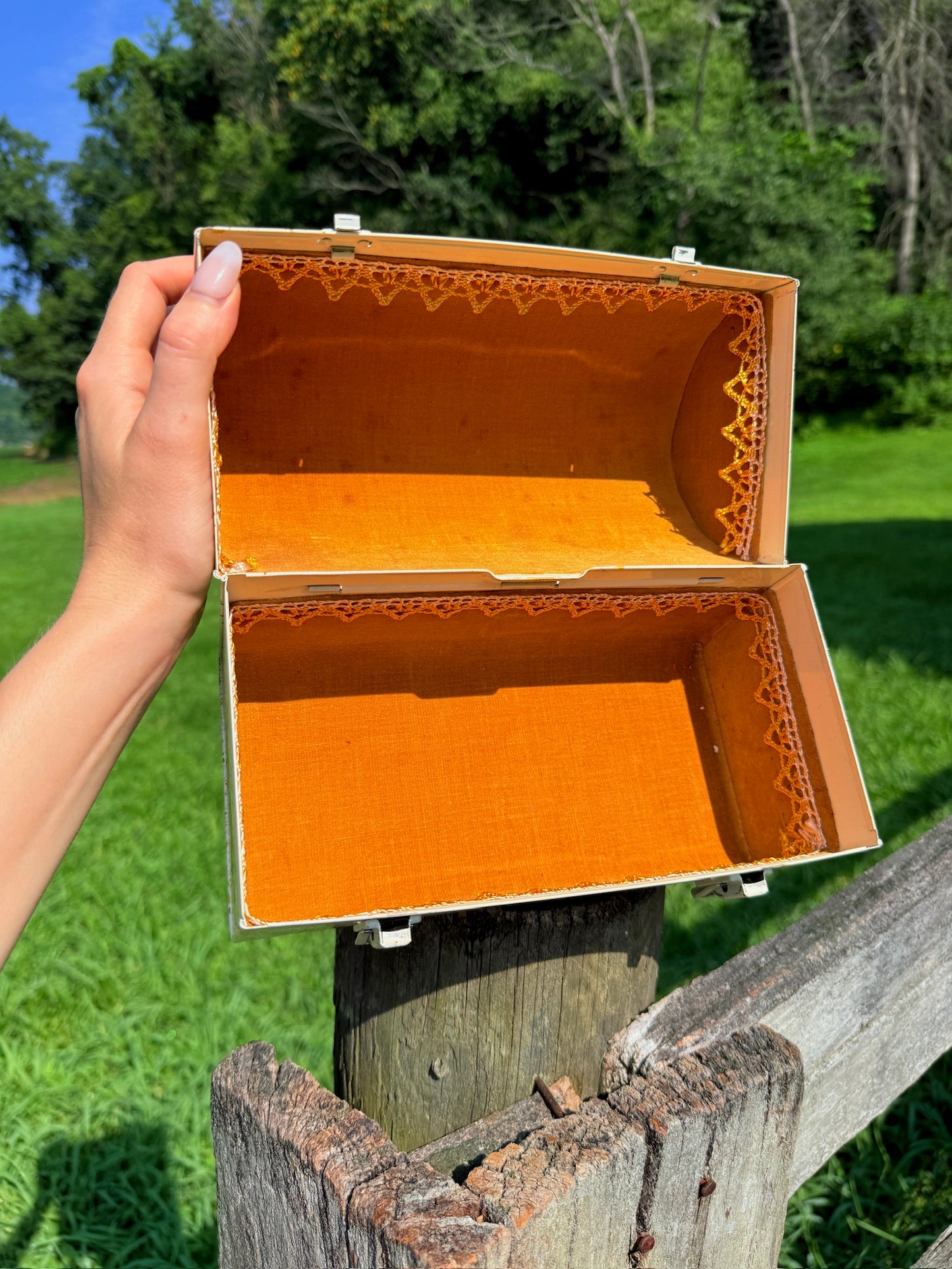 Vintage 1950s Poodle Print Toolbox Handbag
