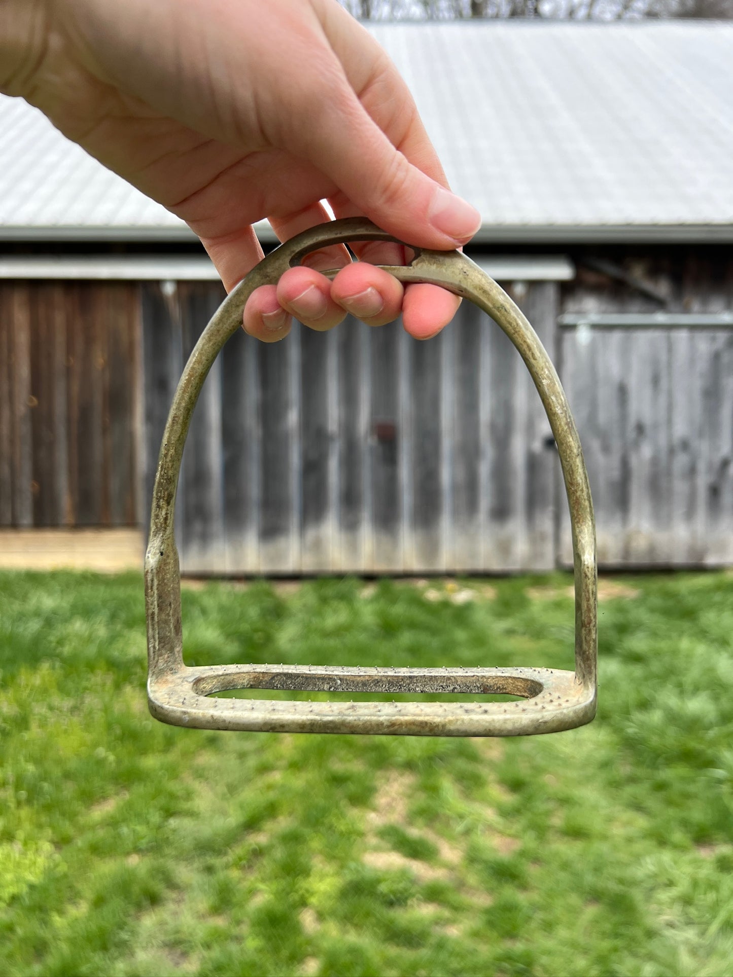 Vintage 1950s Solid Brass Horse Stirrup