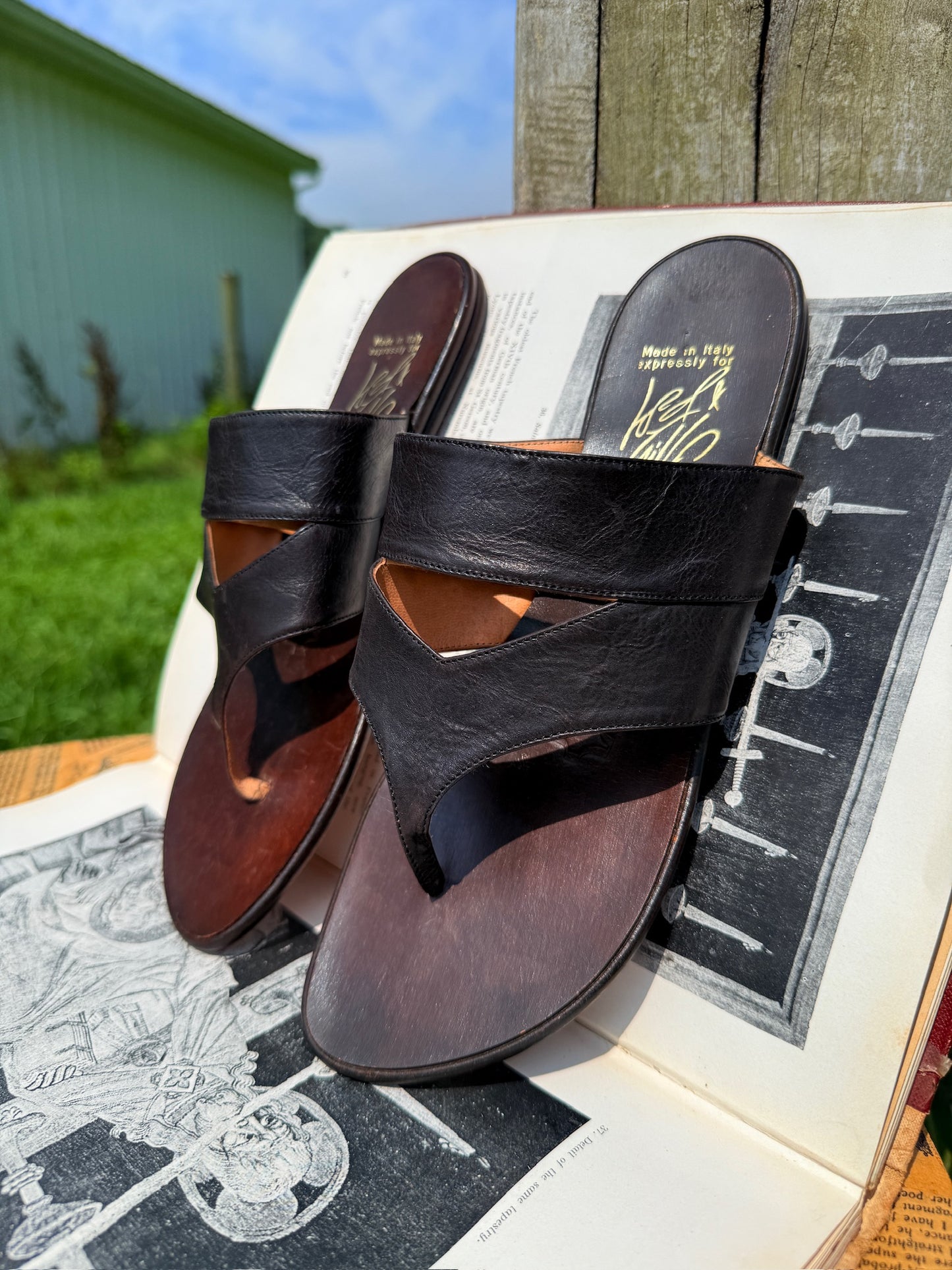 Vintage 1970s Italian Leather Brown Strappy Sandals | Women’s 8