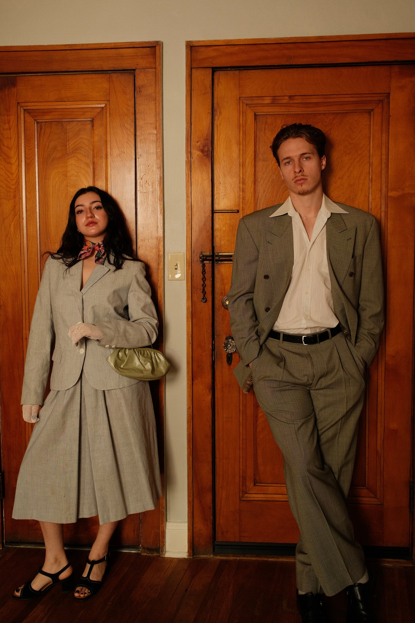 Vintage Hugo Boss Two-Piece Houndstooth Wool Suit | 38R