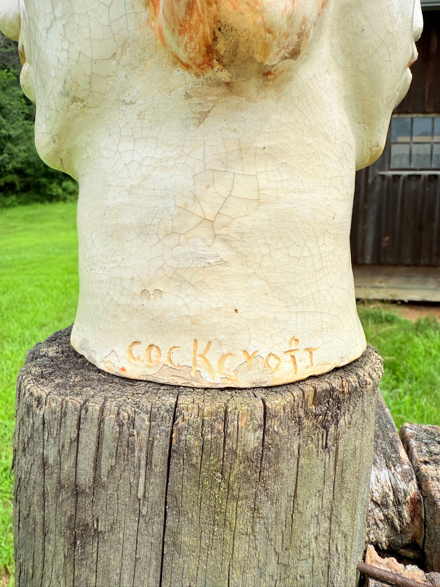 Edith Varian Cockcroft Ceramic Head Sculpture "Two Face" Vase