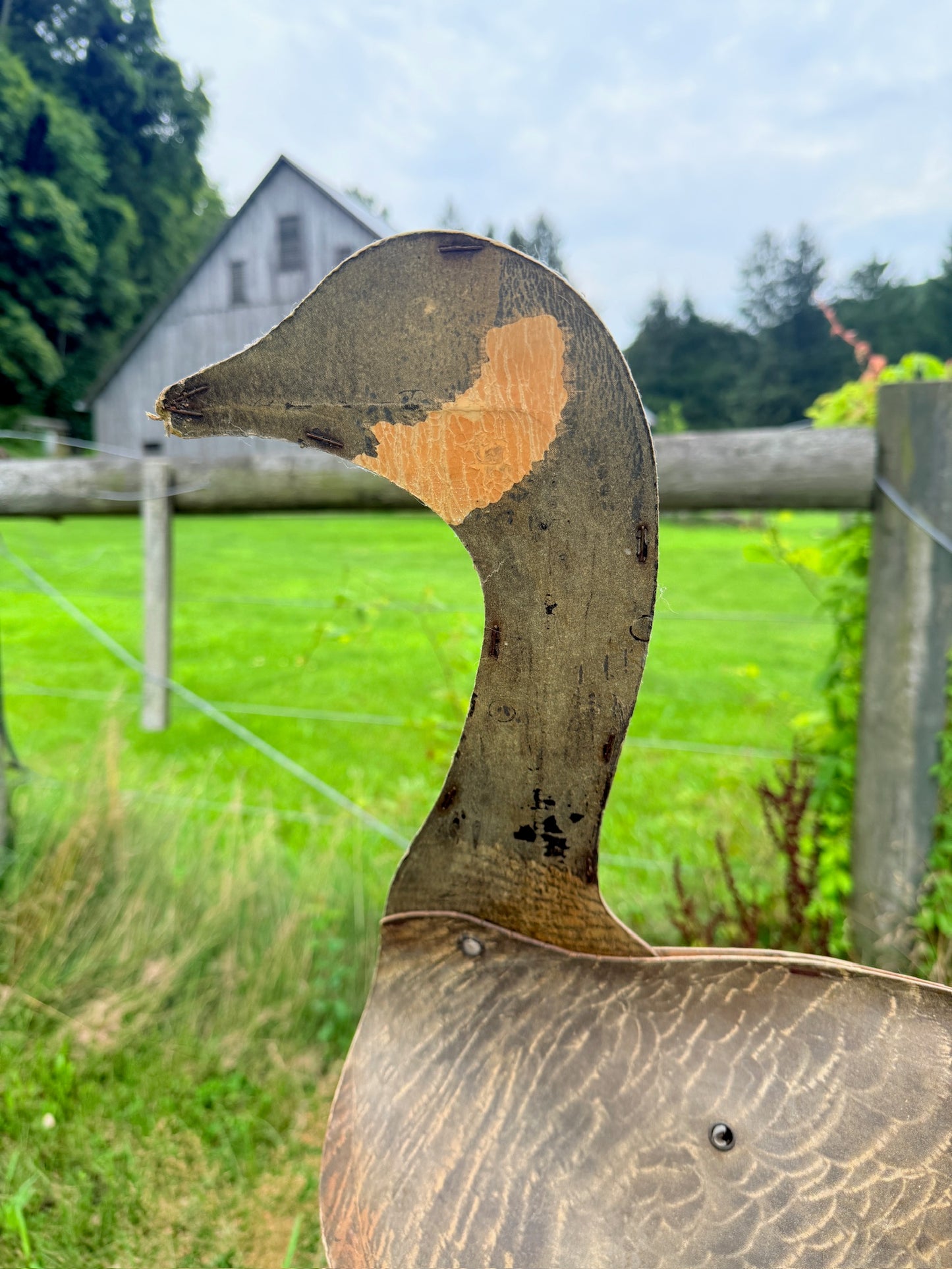 Vintage 1950s Johnson Co. Folding Stake Out Goose Decoy