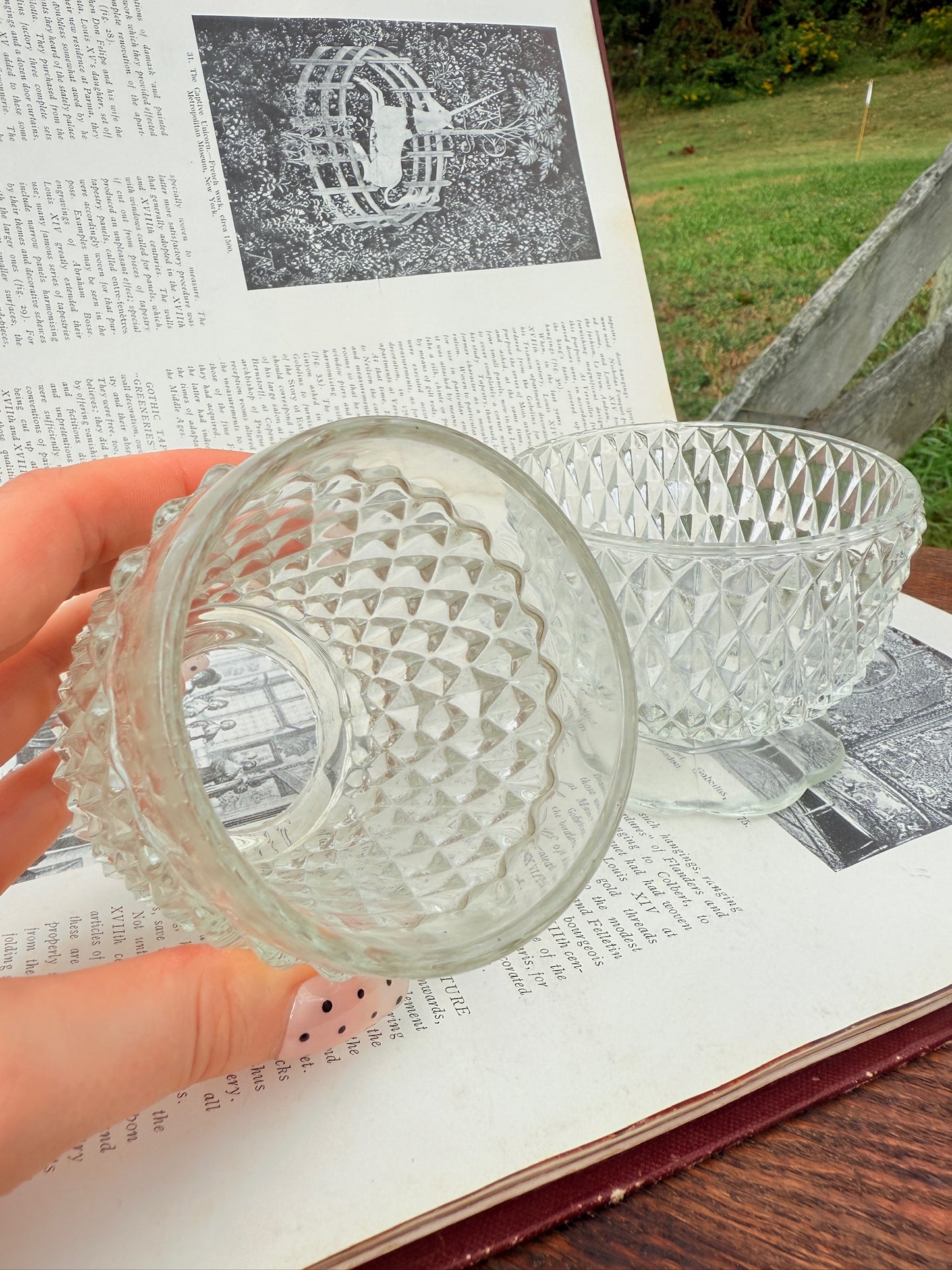 Vintage 1960s Indiana Glass Diamond Fairy Light
