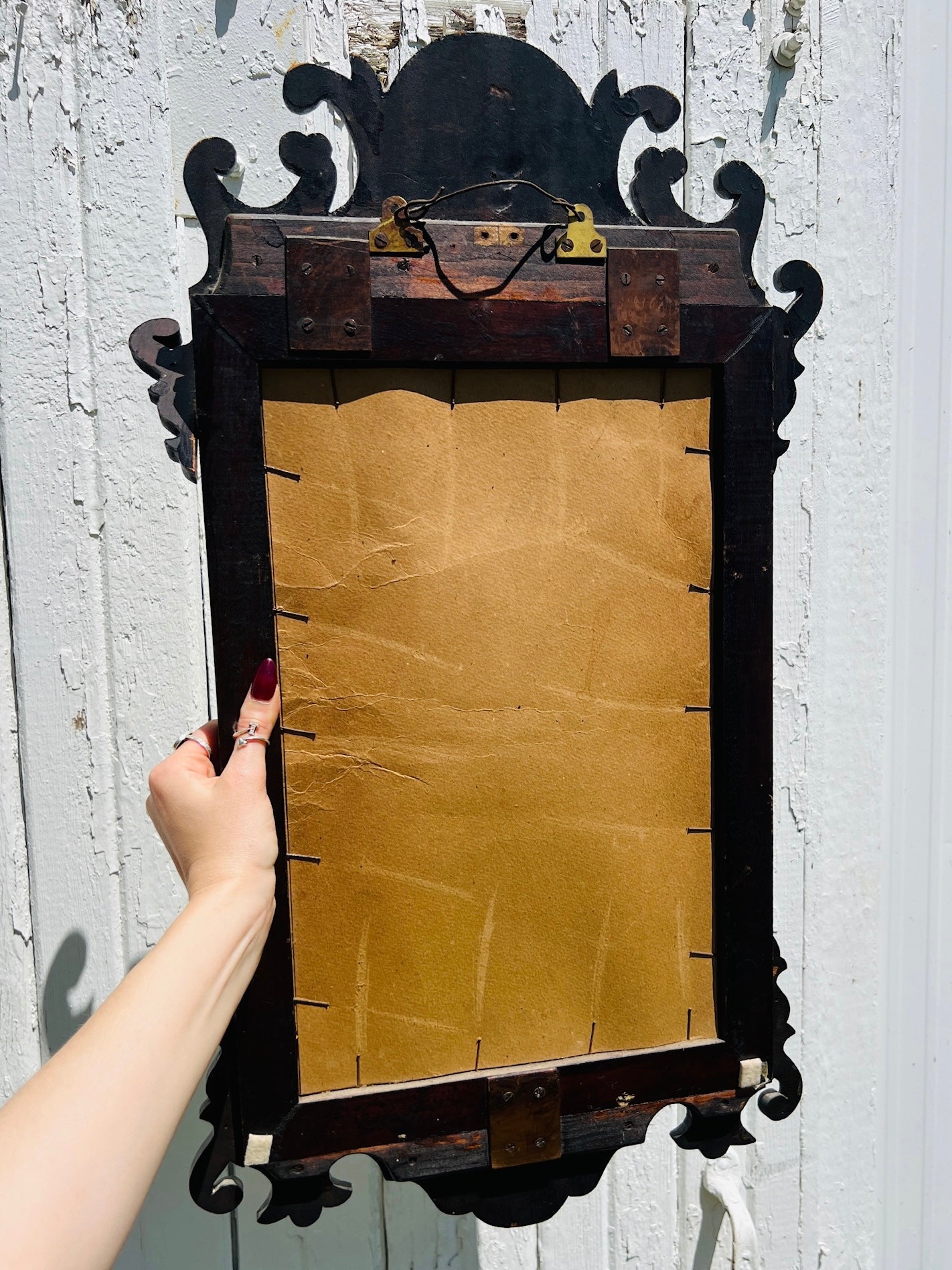 Early 20th Century Mahogany Chippendale Style Fretwork Wall Mirror