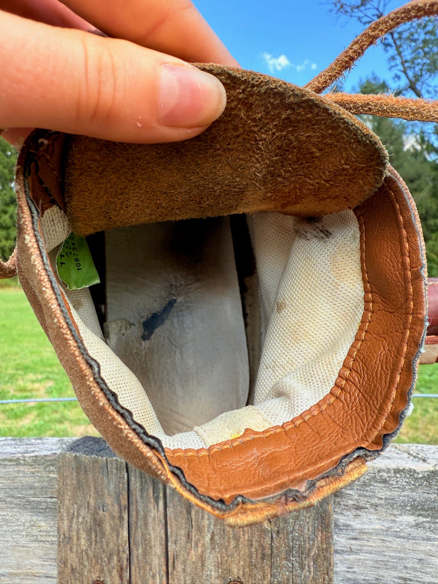 Vintage 1990s Timberland Two-Tone Brown Leather & Canvas Boots | Men’s 11.5