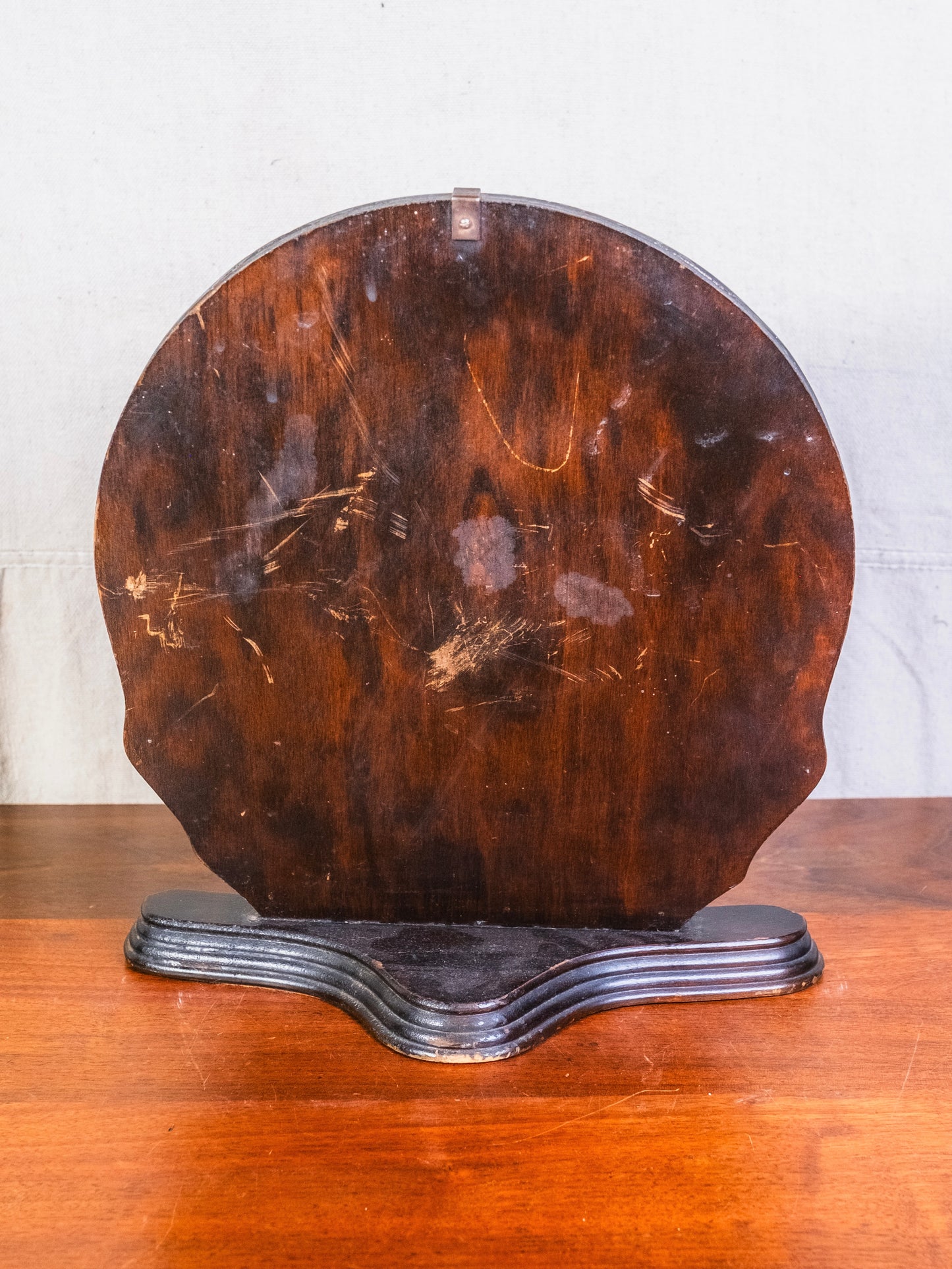 Antique Art Deco Style Round Table Top Mirror