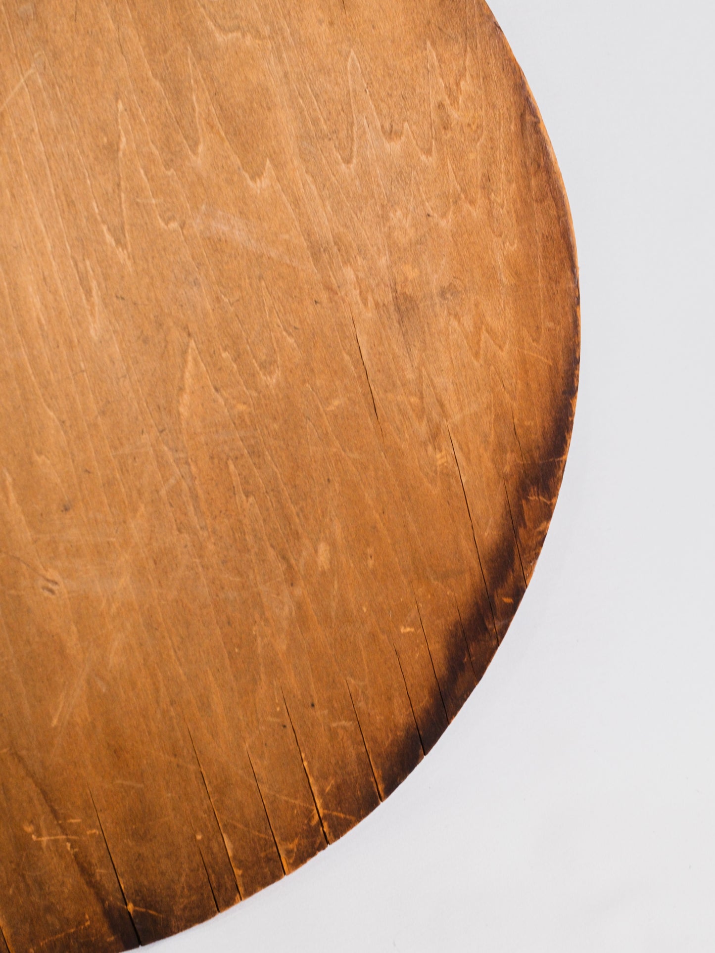 Antique 1900s Art Nouveau Round Flemish Wood Pyrography Woman Portrait Wall Art