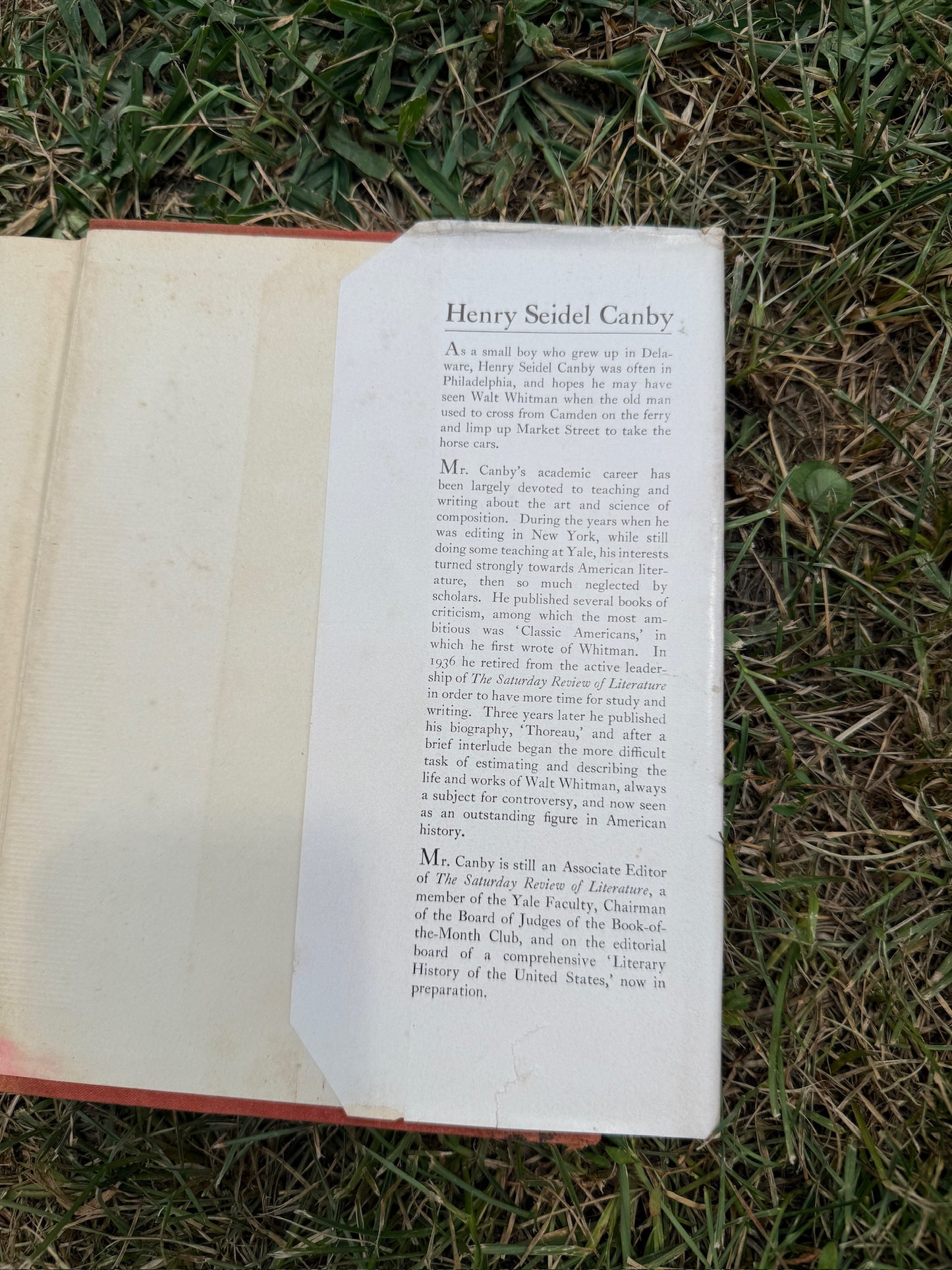 Vintage 1943 Walt Whitman: An American Hardcover Book