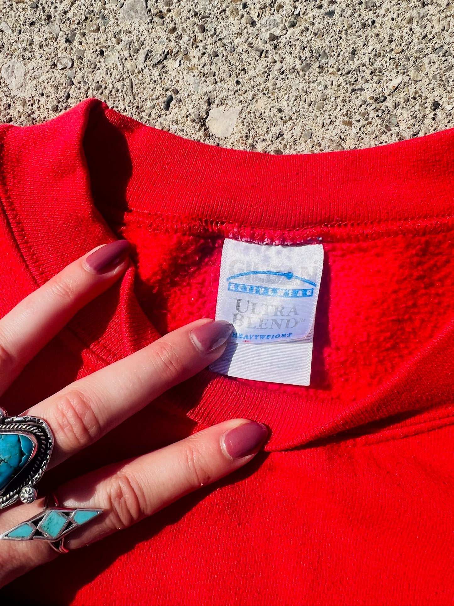 Bayfield Applefest ‘03 Red Crewneck Sweatshirt | Large