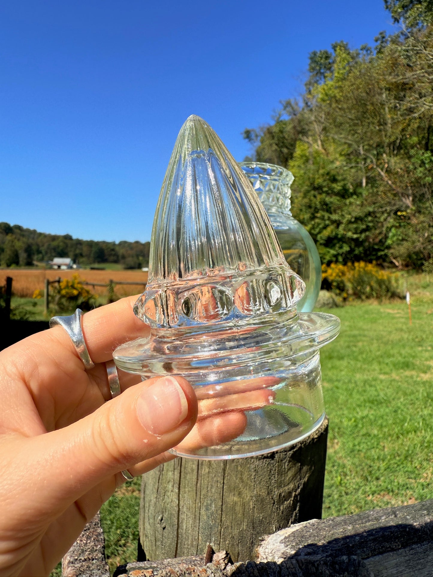 Vintage 1950s Tiffin Dakota Glass Apothecary Jar