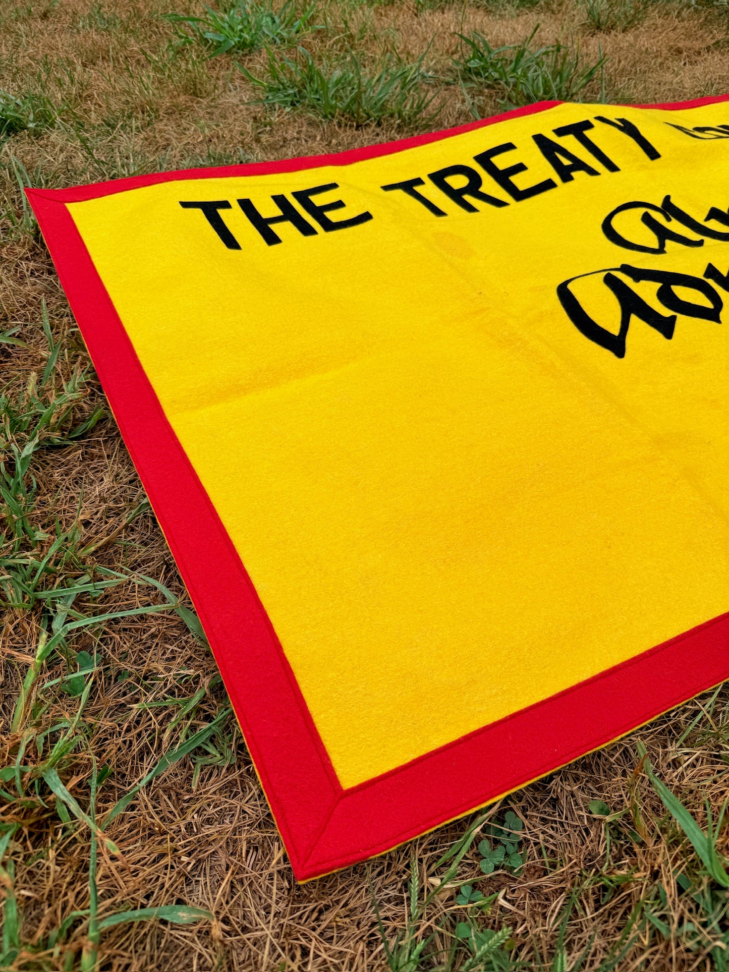 Vintage 1985 The Treaty Company "Alpine Adventure" Felt Banner