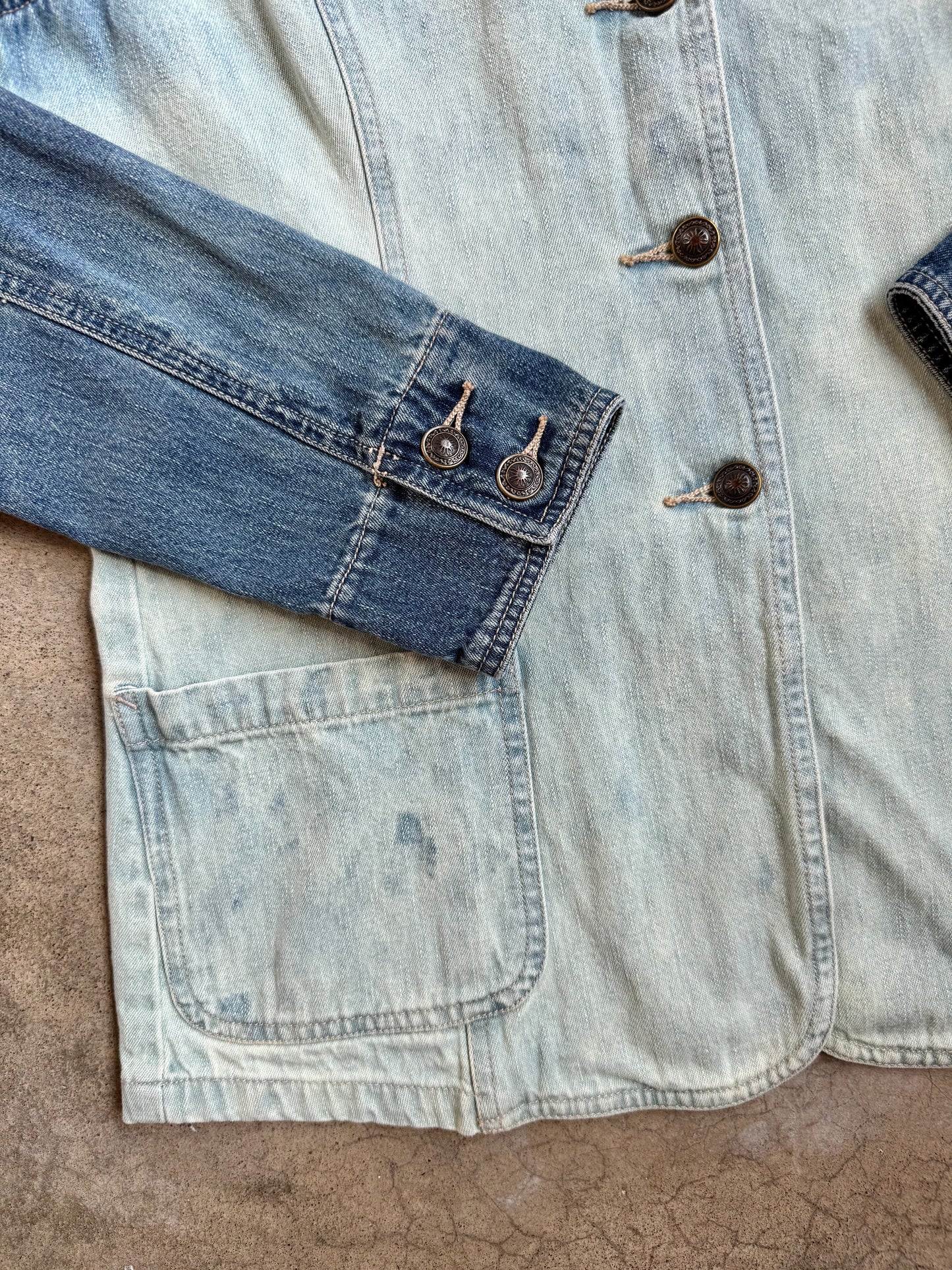 Vintage 1990s St. John’s Bay Acid Wash Denim Blazer Jacket | Medium
