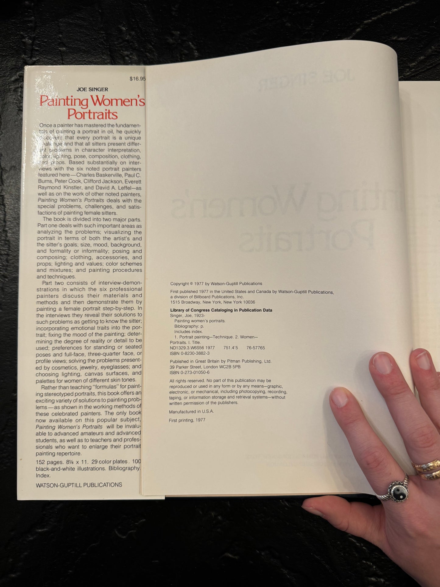 Vintage Joe Singer Painting Women’s Portraits Hardcover Book