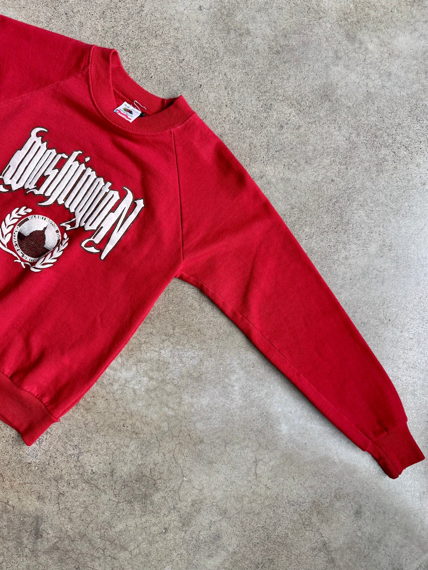 Vintage 1980s Washington DC Graphic Raglan Sweatshirt | Youth M