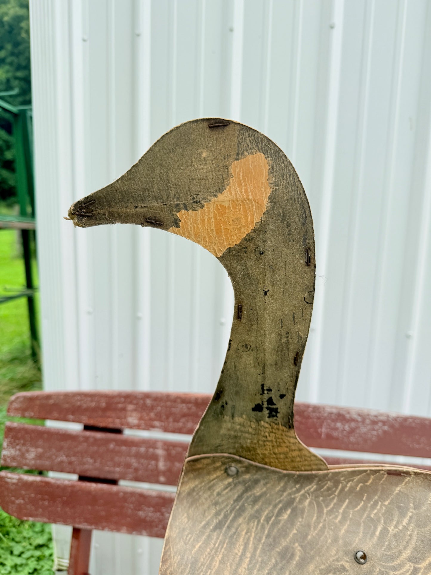 Vintage 1950s Johnson Co. Folding Stake Out Goose Decoy