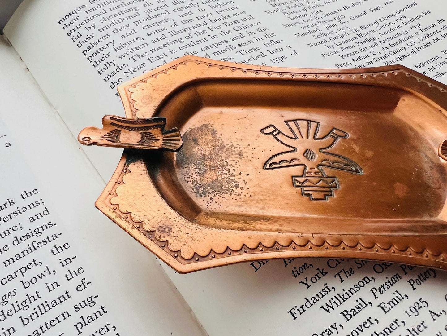 Vintage 1970s Copper Southwest Ashtray