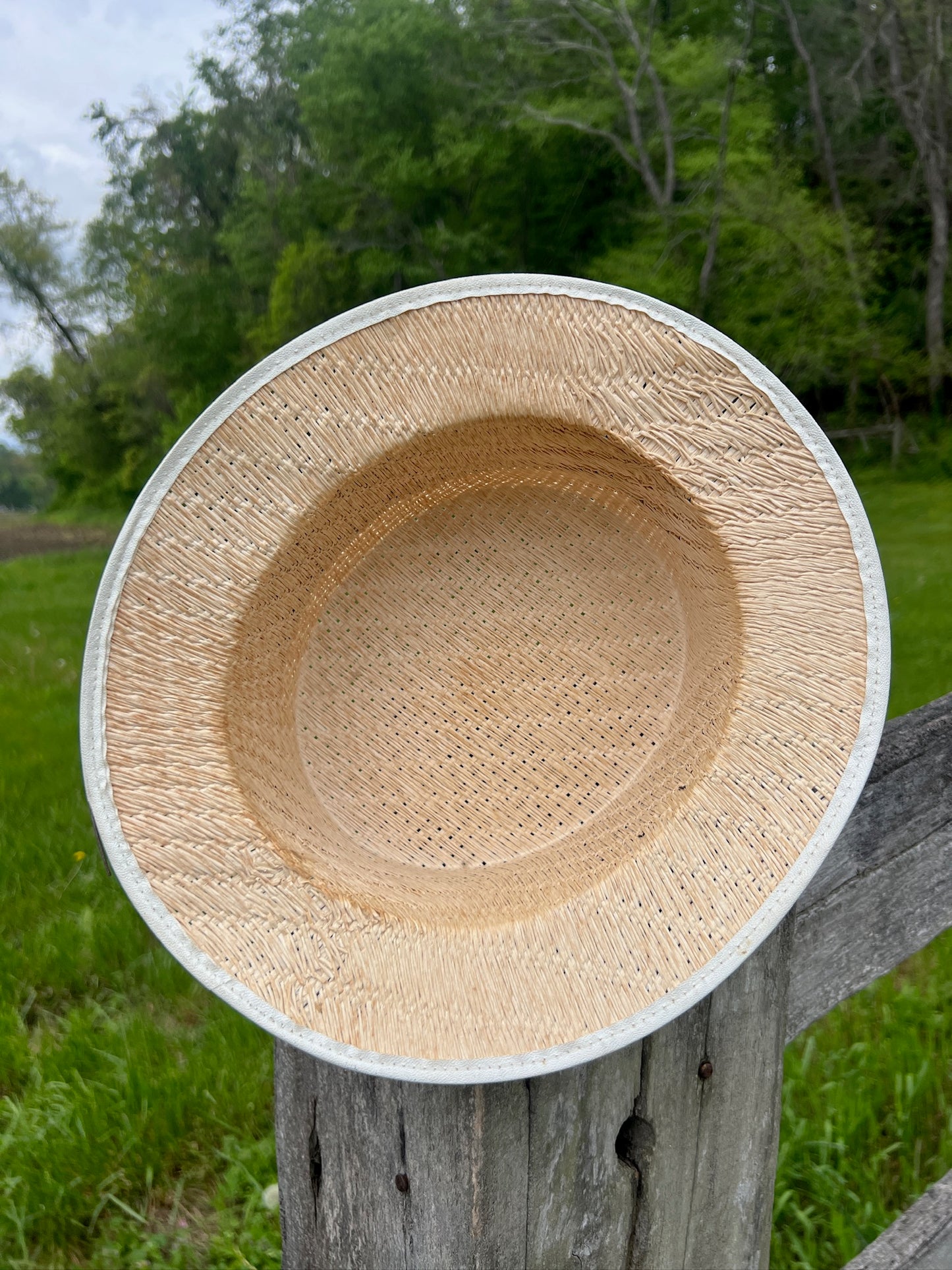 Vintage 1950s Straw Boater Hat