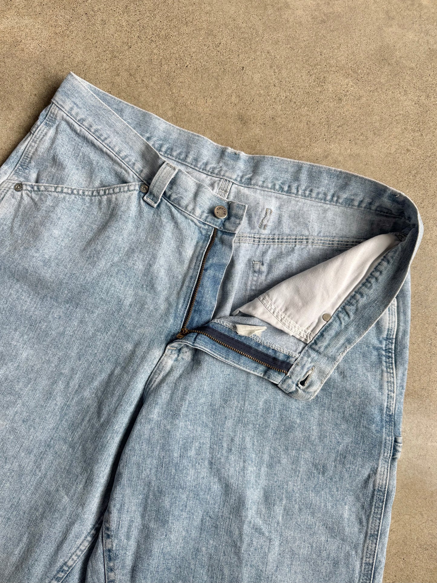 Vintage 1990s Riveted by Lee Cropped Carpenter Jeans | Waist 36”