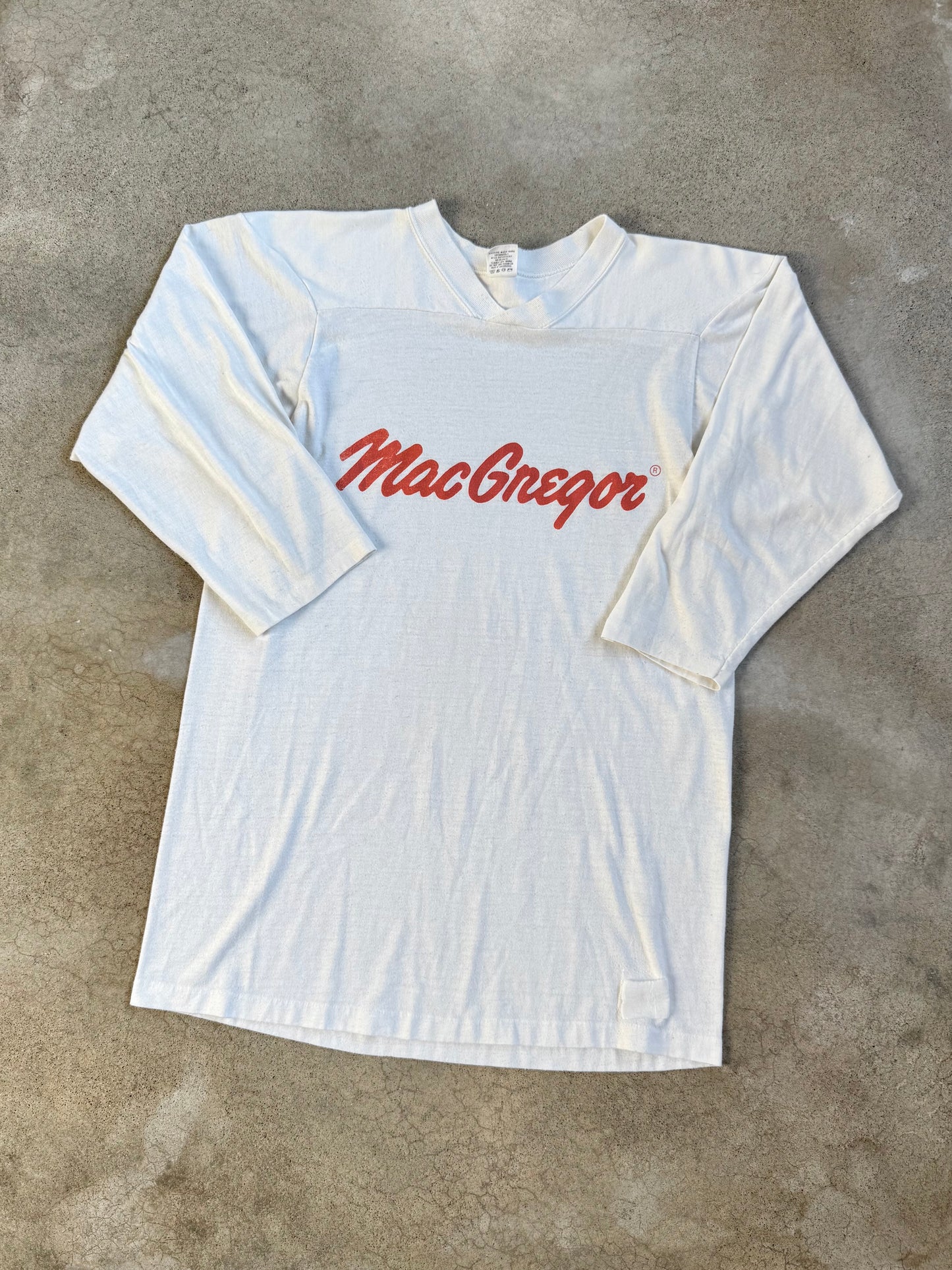Vintage 1980s MacGregor Graphic White Athletic Tee | Large