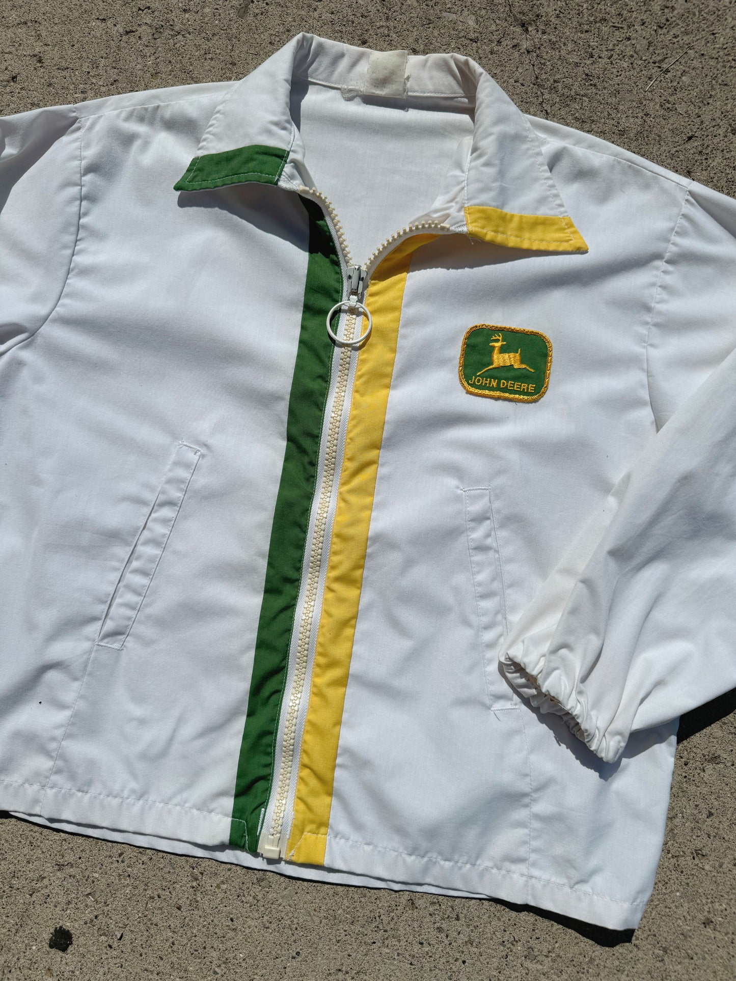 Vintage 1970s John Deere Zip Up Lightweight Jacket | XL