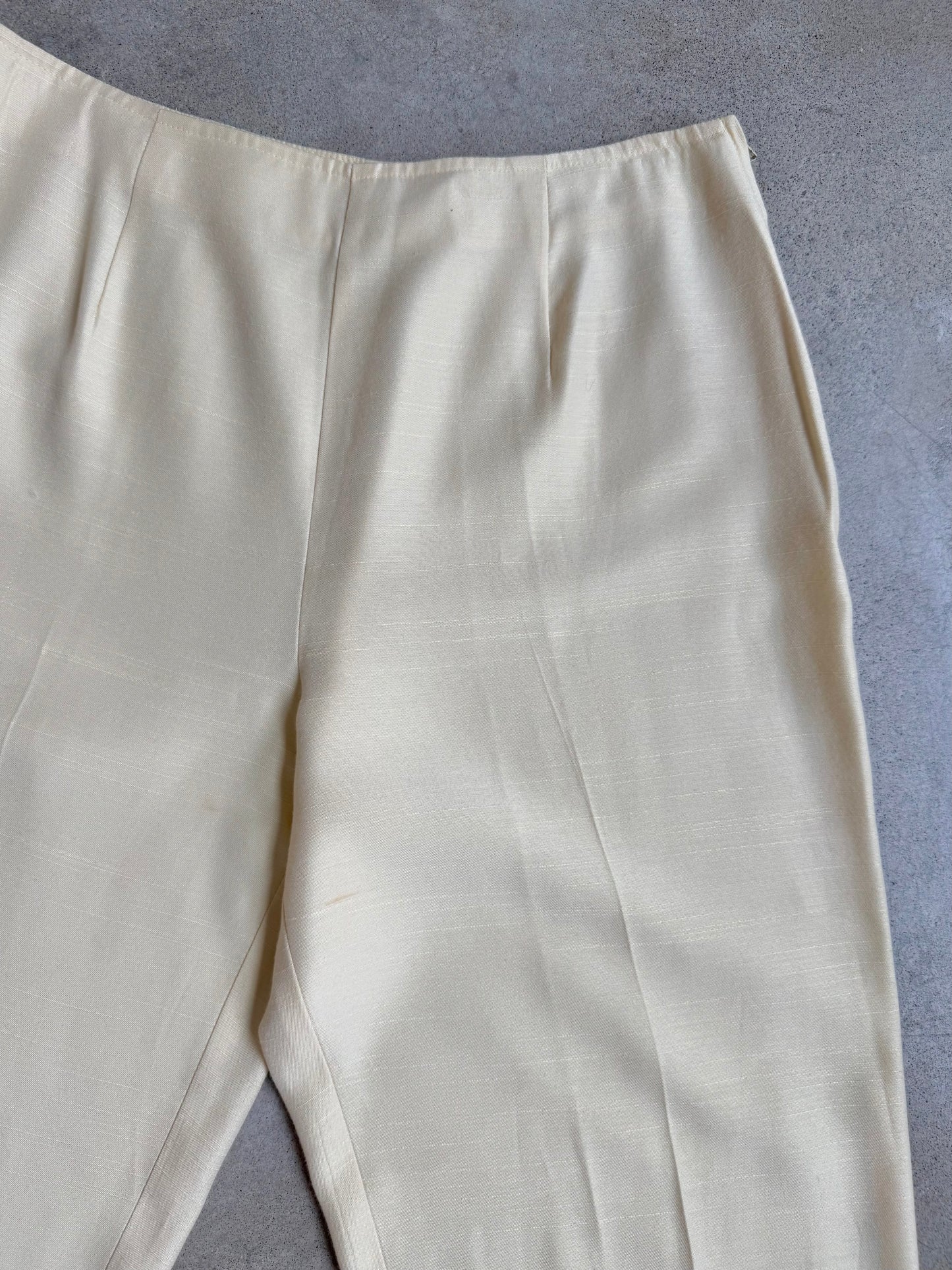 Vintage 1990s Giorgio Fiortini Butter Yellow Tank Top & Pant Set | Medium