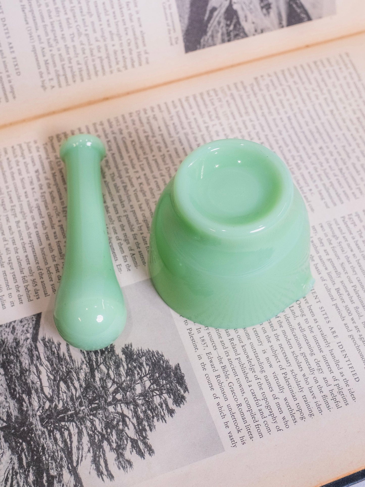 Vintage Mosser Glass Jadeite Mortar & Pestle
