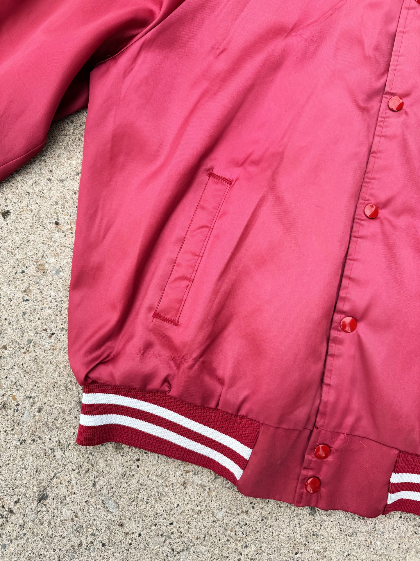 Vintage 1980s NFL Phoenix Cardinals Satin Bomber Jacket | XL